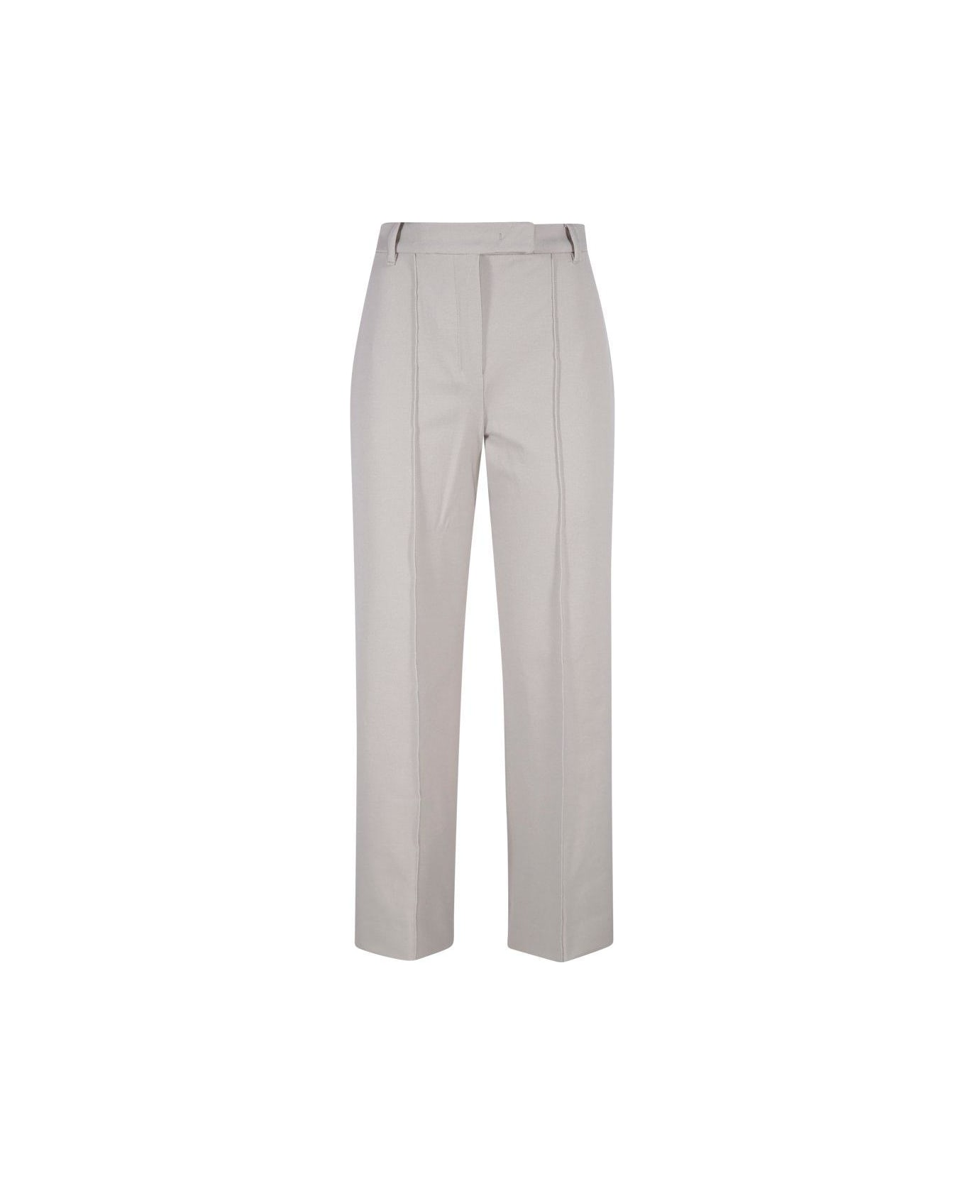 
S Max Mara High Waist Straight Leg Pants - Beige