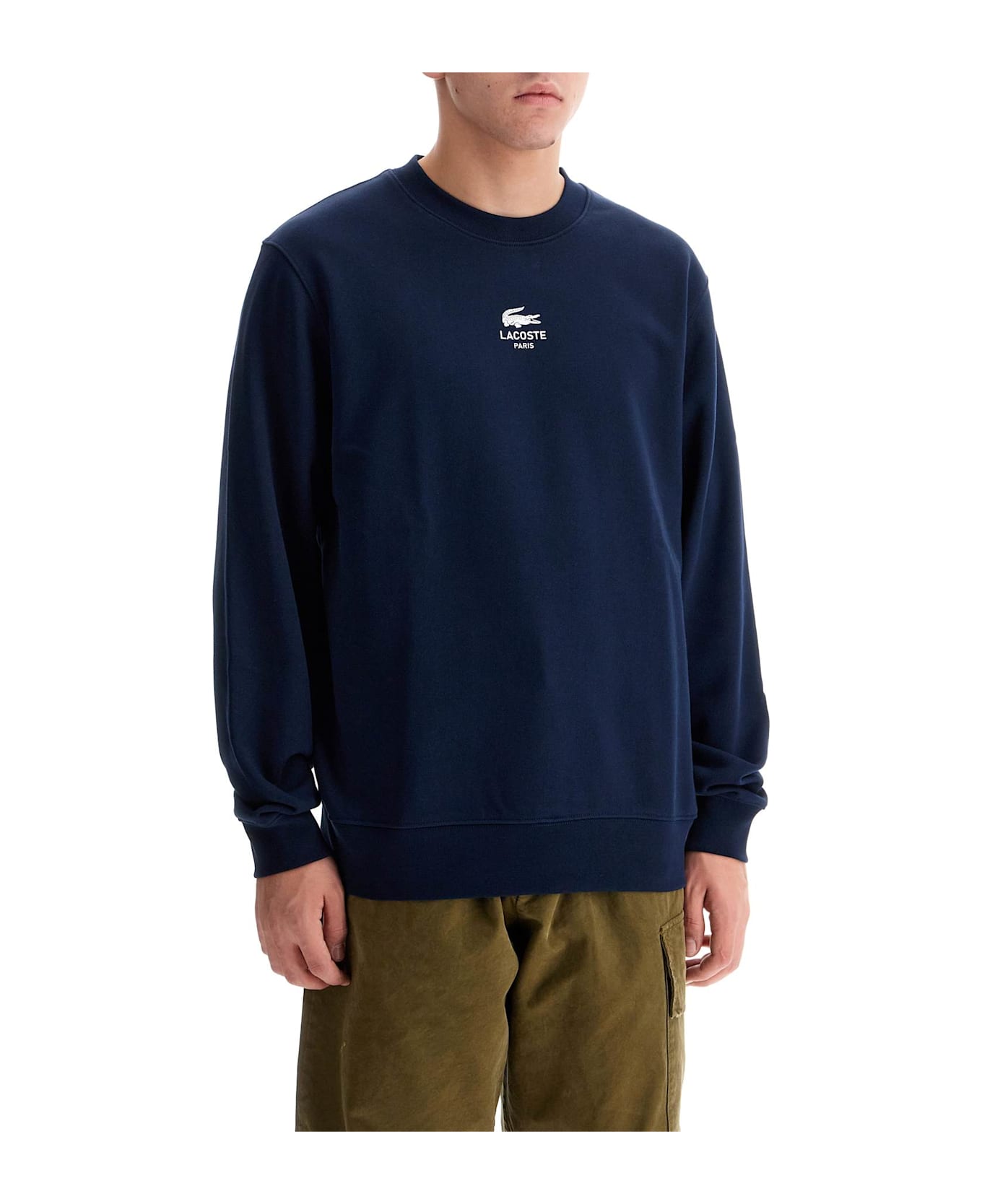 Lacoste Classic Fit Crewneck Sweatshirt - NAVY (Blue)