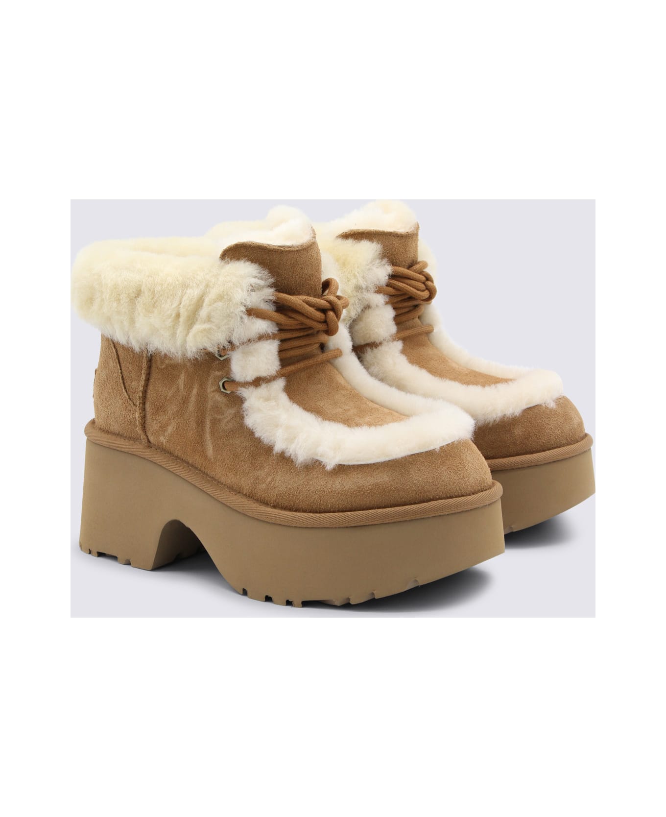 UGG Beige Esmee Boots - Chestnut