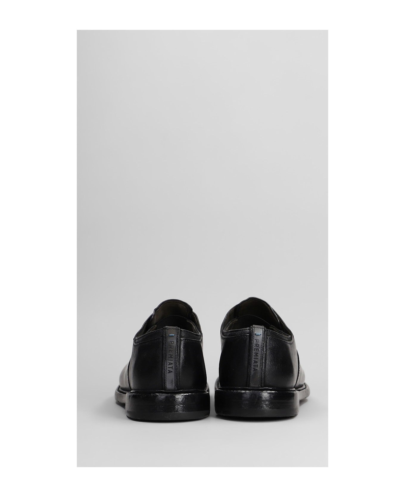 Premiata Lace Up Shoes In Black Leather - black