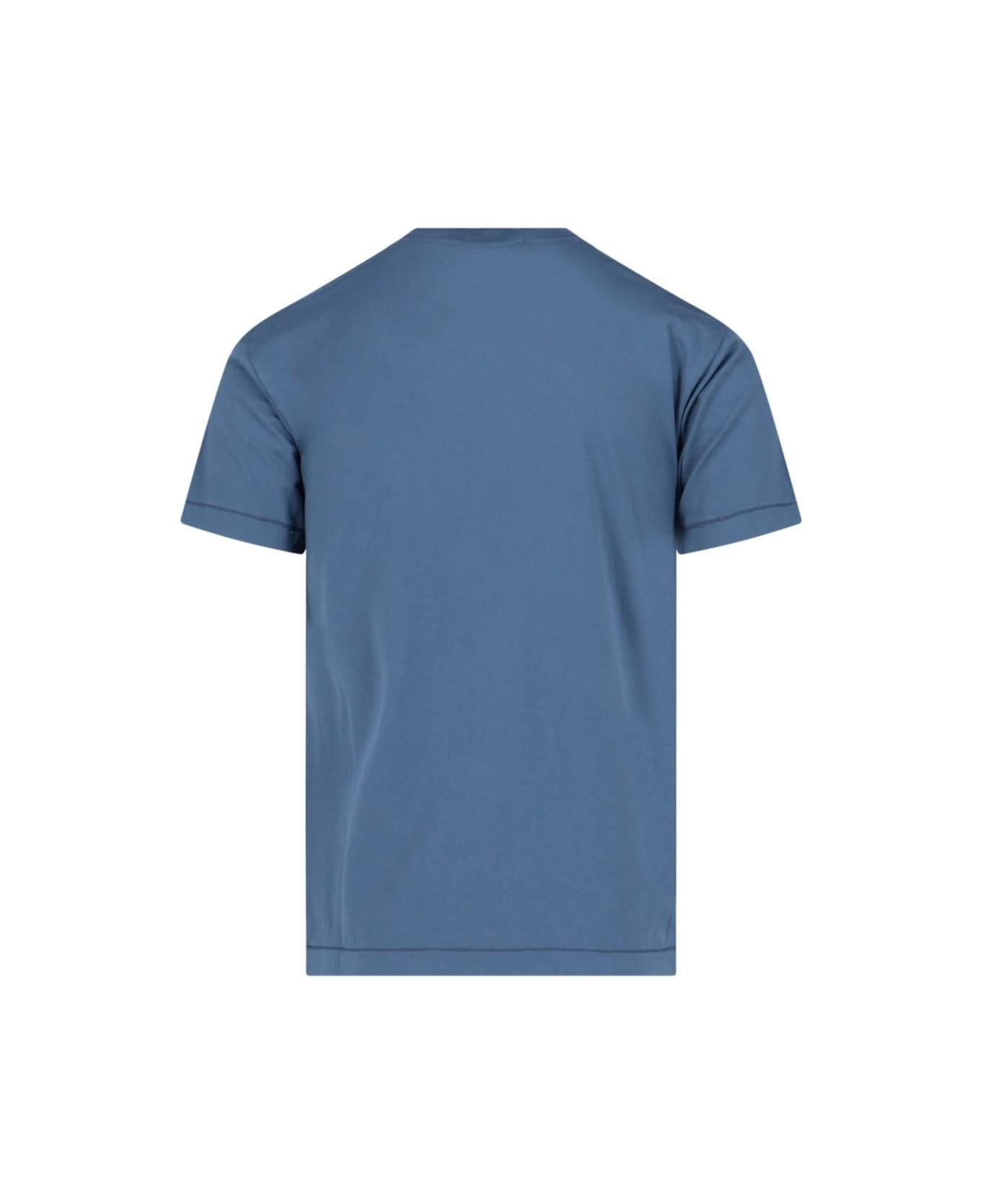 Stone Island Logo T-shirt - Blue シャツ