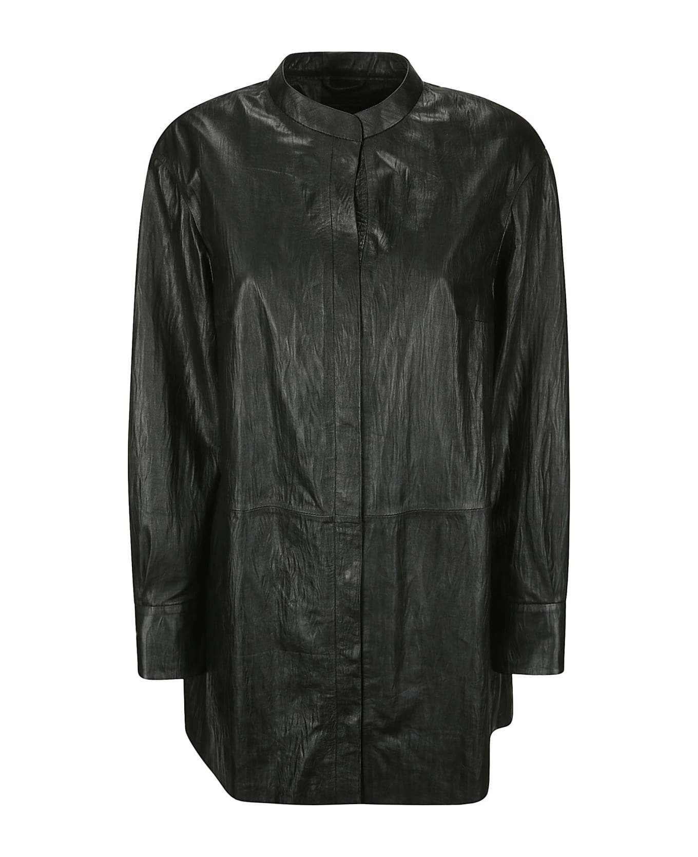 Desa 1972 Leather Shirt - BLACK シャツ