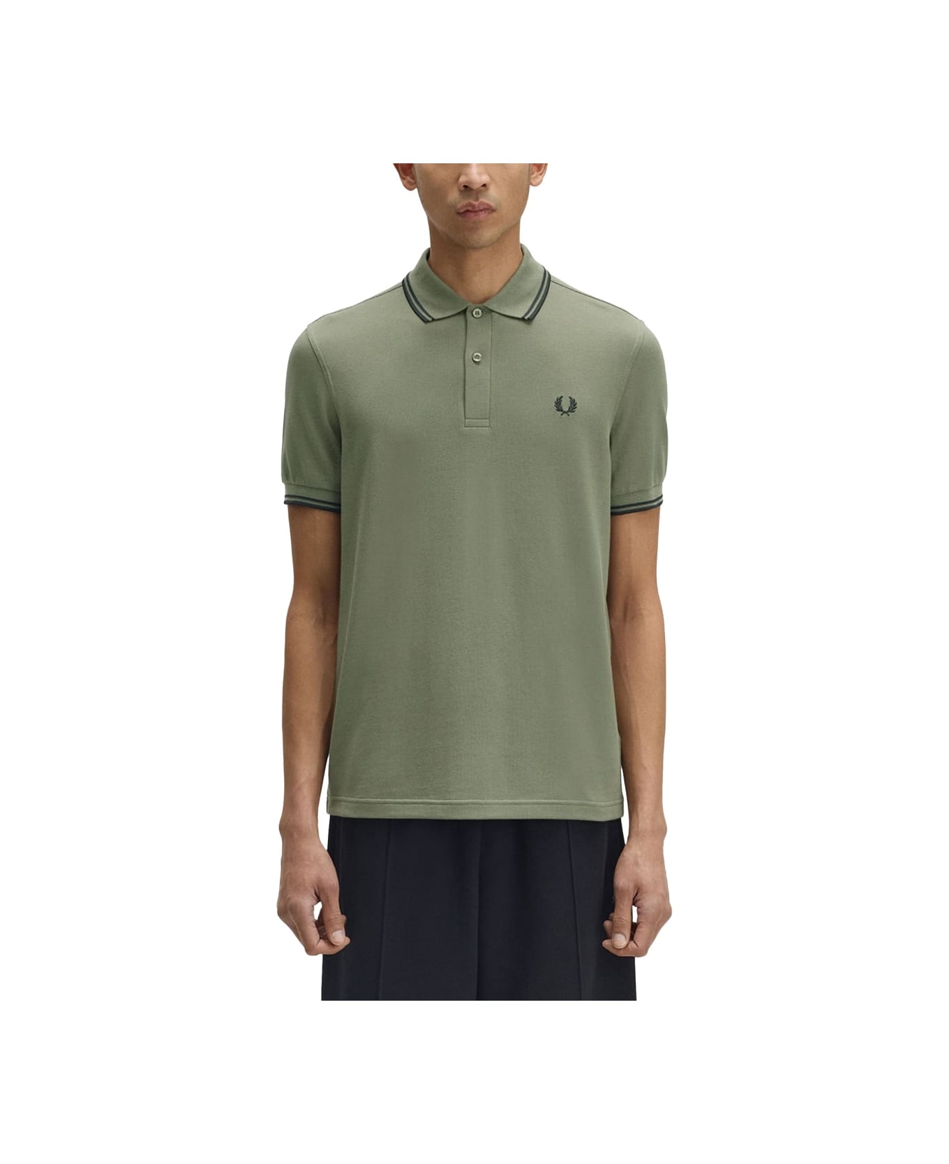 Fred Perry Polo With Logo - GREEN