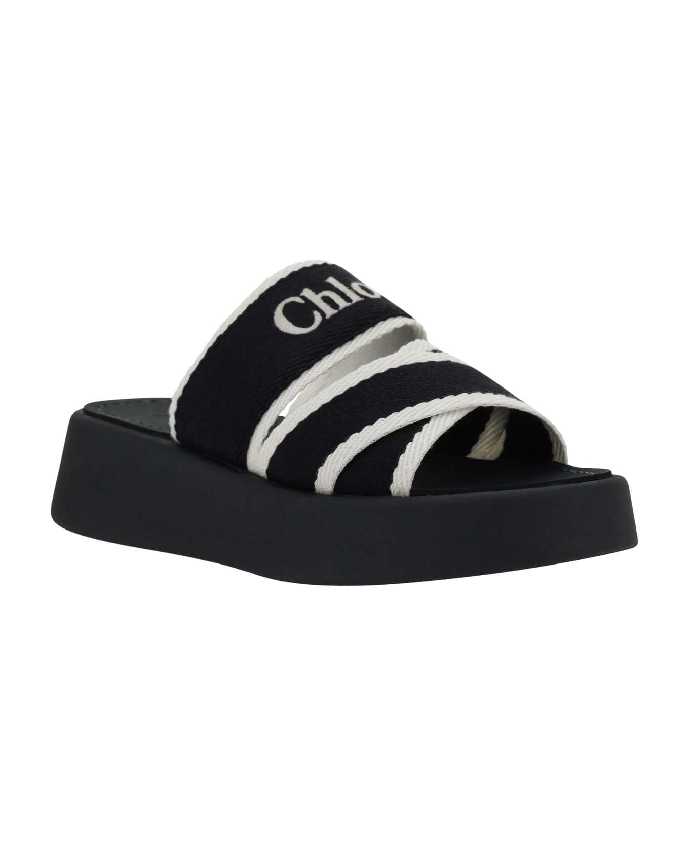 Chloé Mila Sandals - White  Black 1 サンダル
