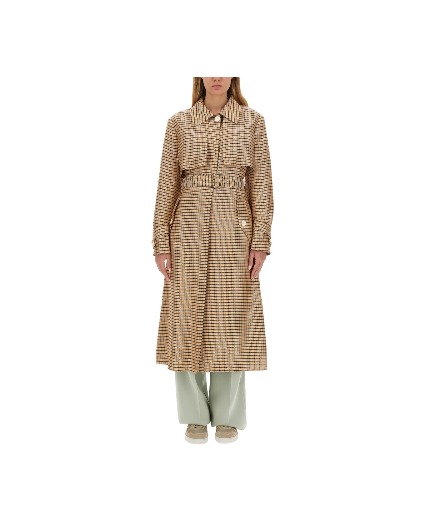 Lanvin Belted Trench Coat - MULTICOLOUR コート