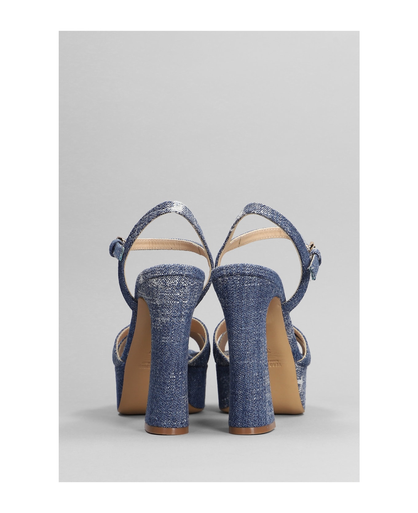 Roberto Festa Trink Sandals In Blue Denim - blue