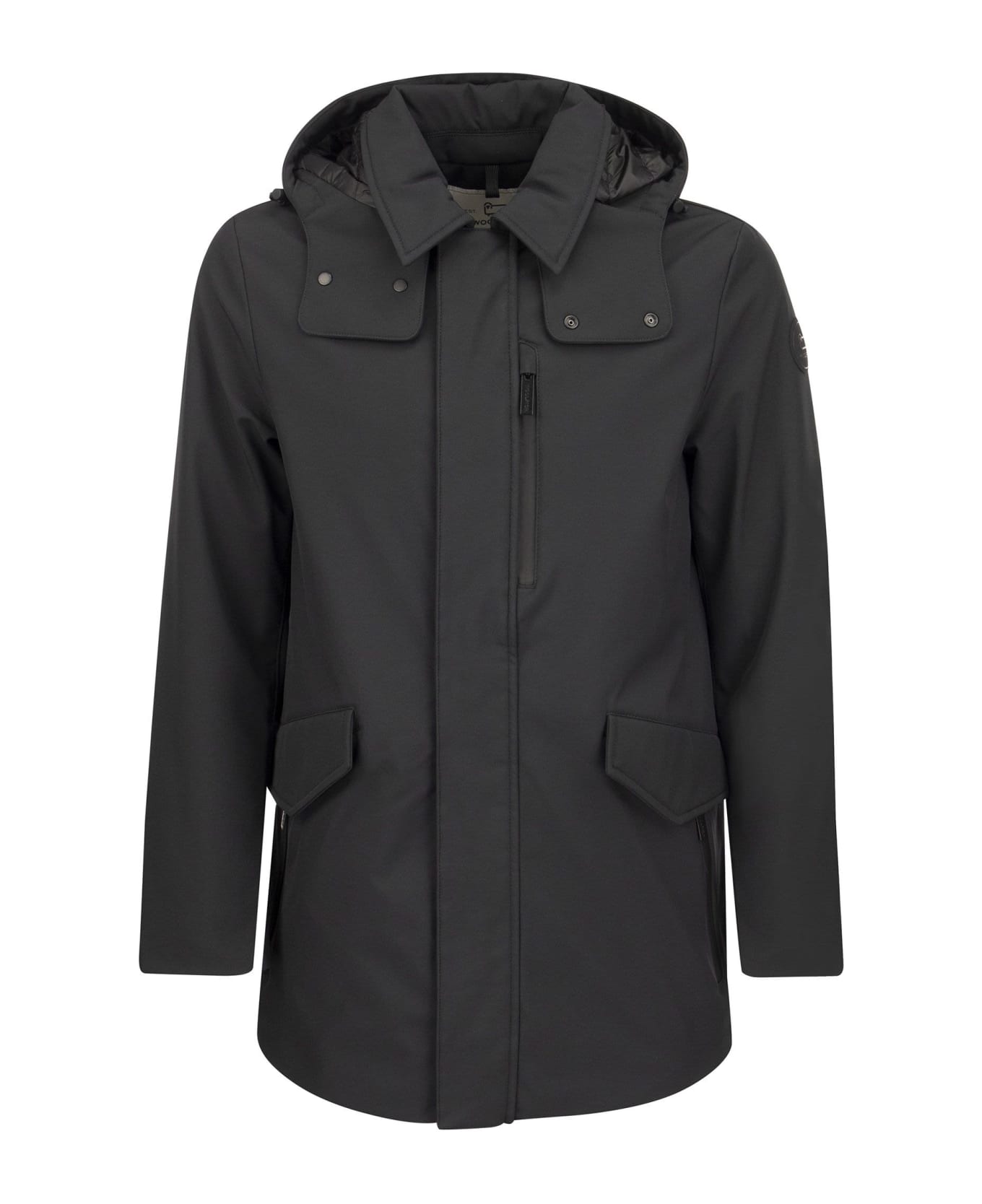 Woolrich Barrow Mac Soft Shell Jacket With Removable Hood | italist ...
