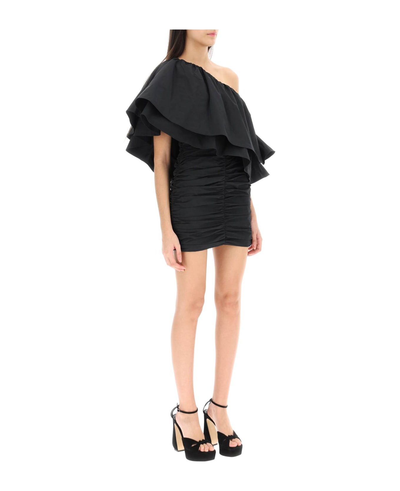 Rotate by Birger Christensen 'taft' One-shoulder Mini Dress - BLACK (Black) ワンピース＆ドレス