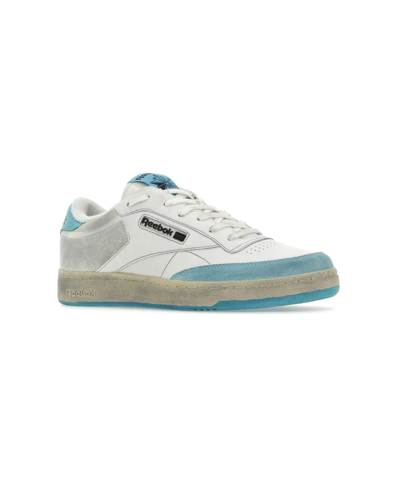 Reebok Two-tone Leather And Suede Club C Sneakers - WHITELIGH