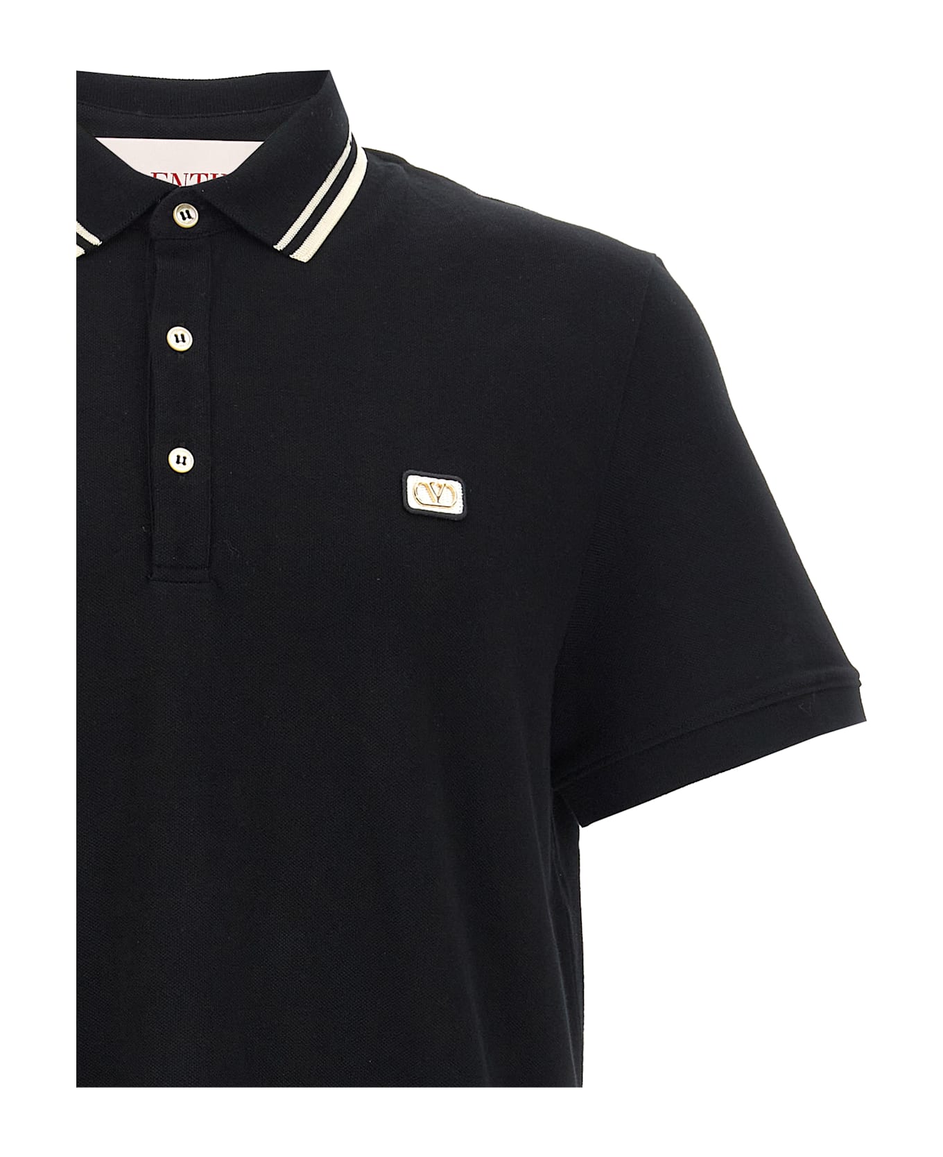 Valentino Garavani 'vlogo' Polo Shirt - Black  