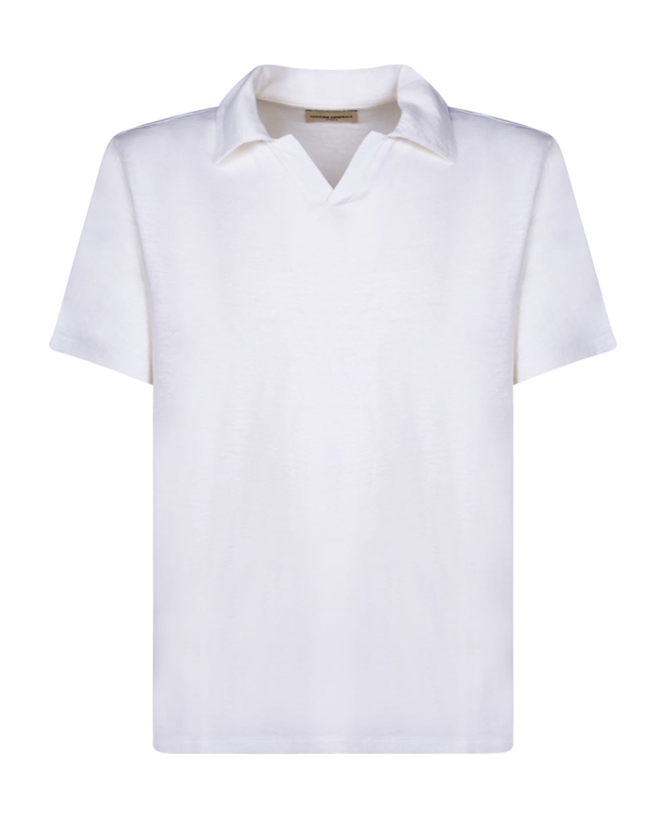 Officine Générale Short Sleeves White Polo Shirt - White ポロシャツ