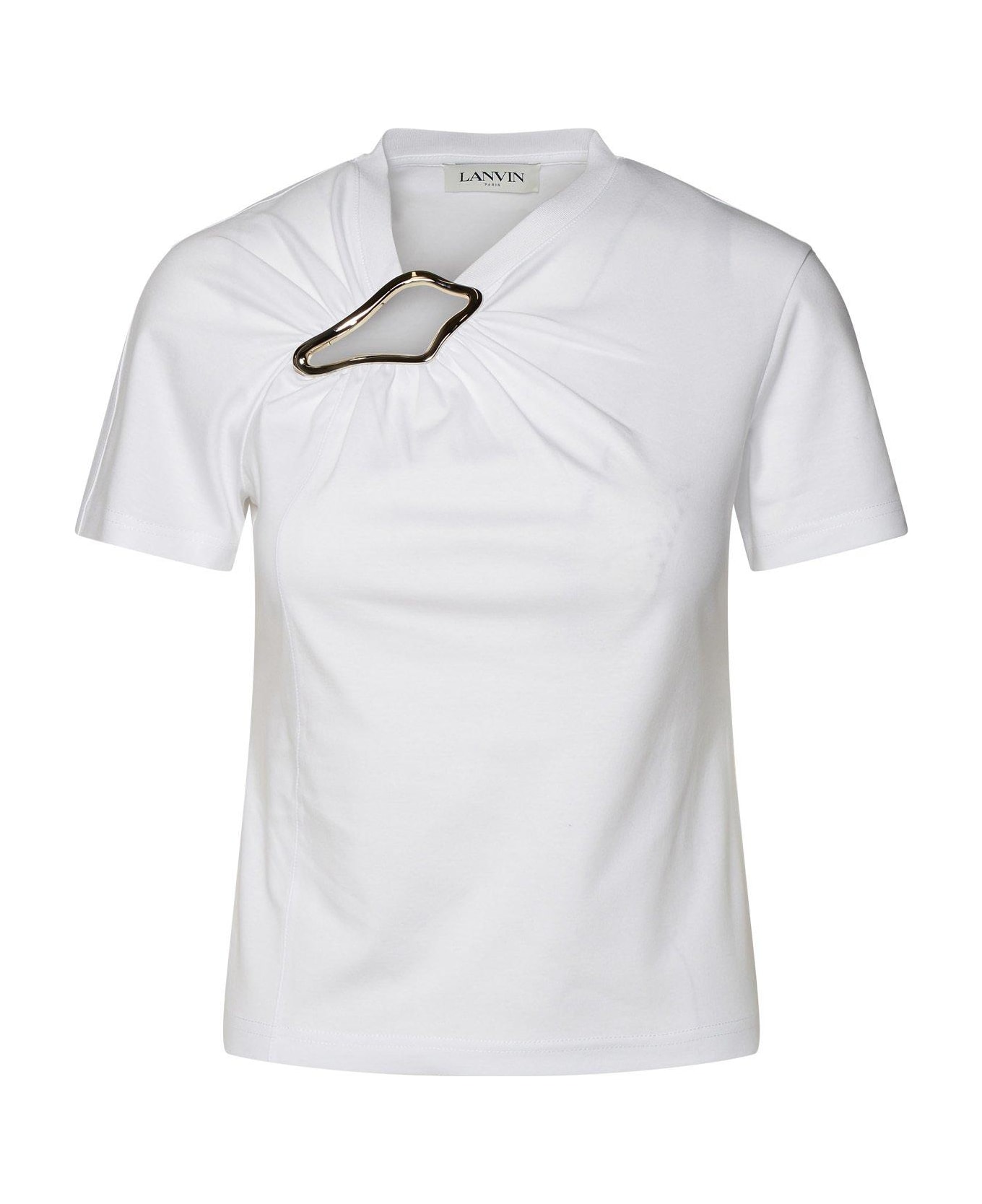 Lanvin Cut-out Short-sleeved T-shirt - WHITE