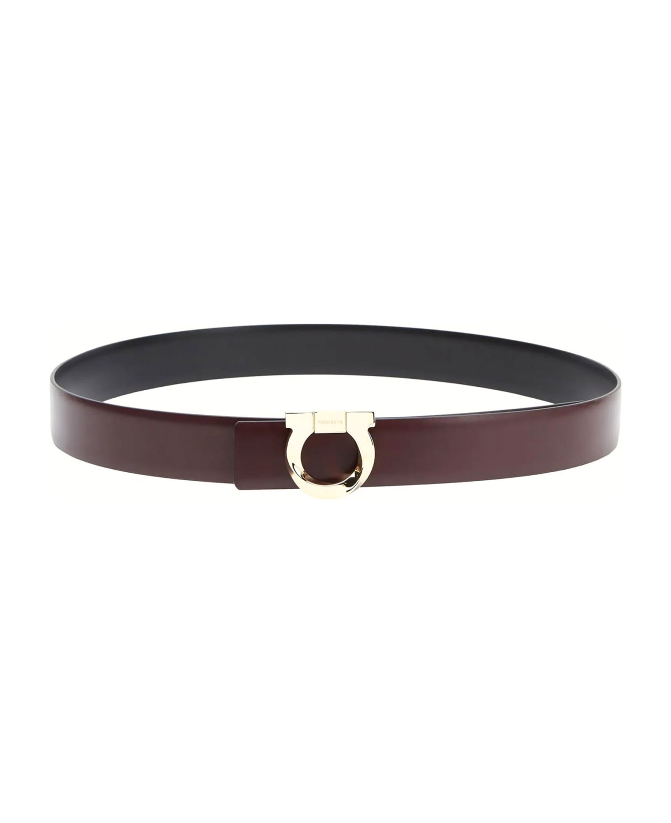 Ferragamo Gancini Leather Belt, Bordeaux Red - Red ベルト