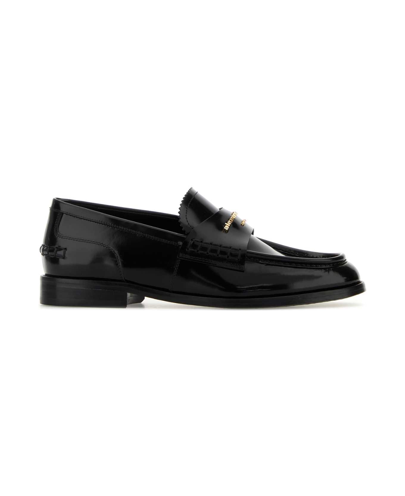 Alexander Wang Black Leather Carter Loafers - BLACK