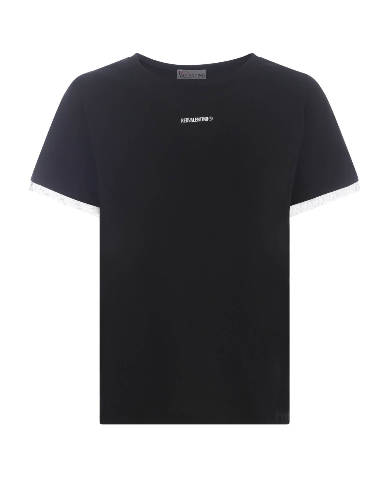 RED Valentino T-shirt With Logo - Nero Tシャツ