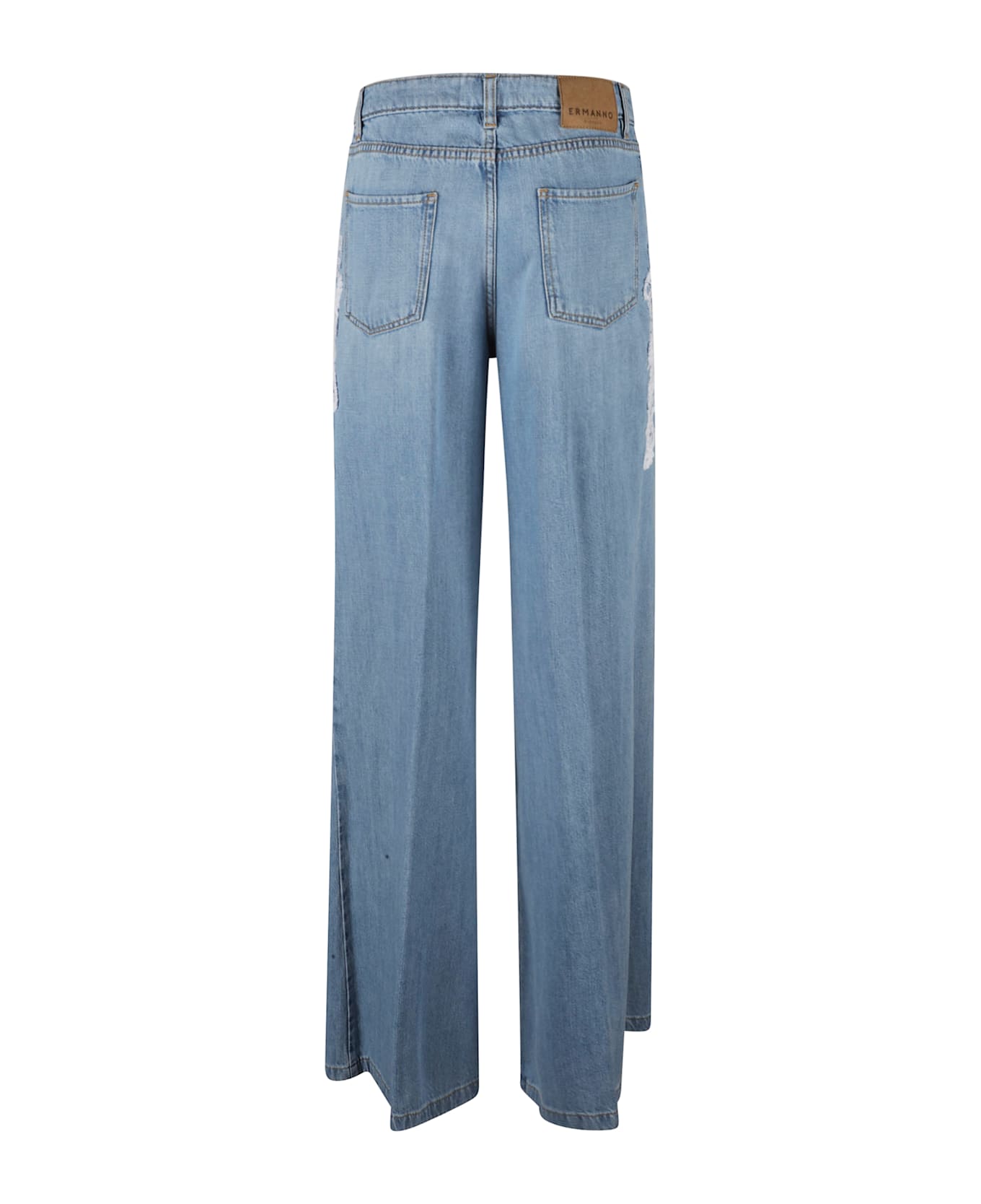 Ermanno Scervino 5 Pockets Embroidered Jeans - Denim
