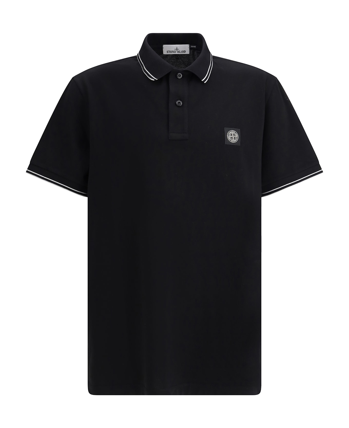 Stone Island Logoed Polo Shirt - Nero