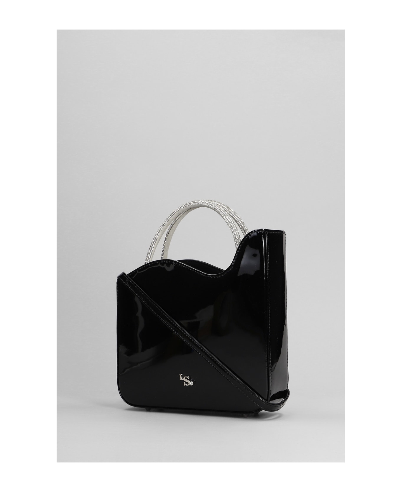 Le Silla Ivy Shoulder Bag In Black Patent Leather - black