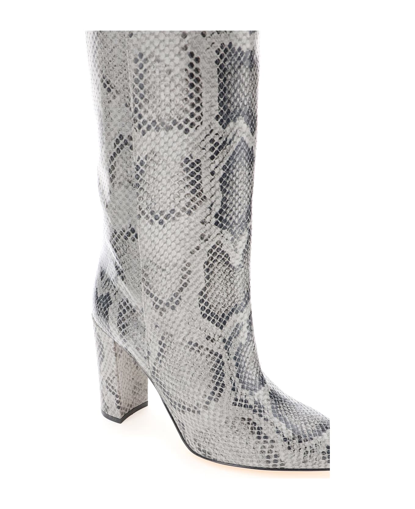 Paris Texas Python-print Boots - GRIGIO (Grey)