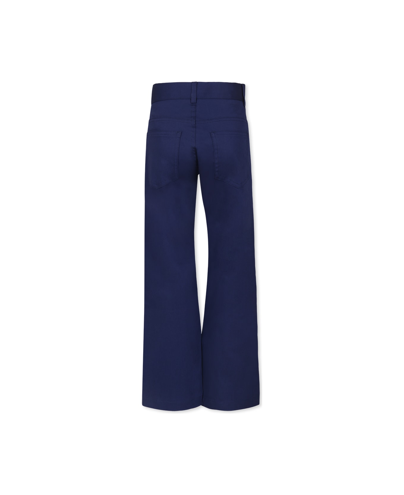 Fendi Blue Trousers For Boy With Logo - Blue