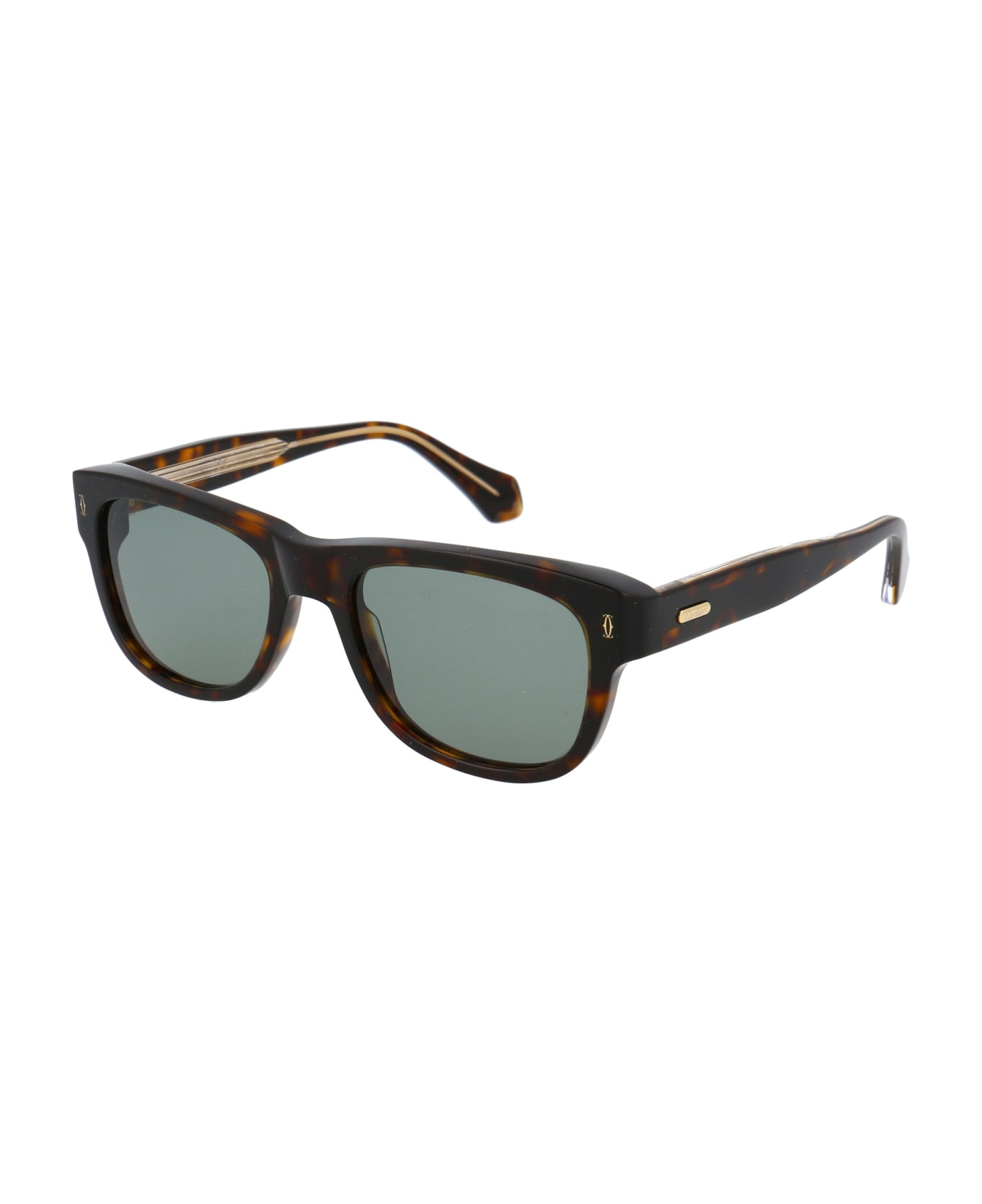 Cartier Eyewear Ct0277s Sunglasses - 002 HAVANA HAVANA GREEN サングラス