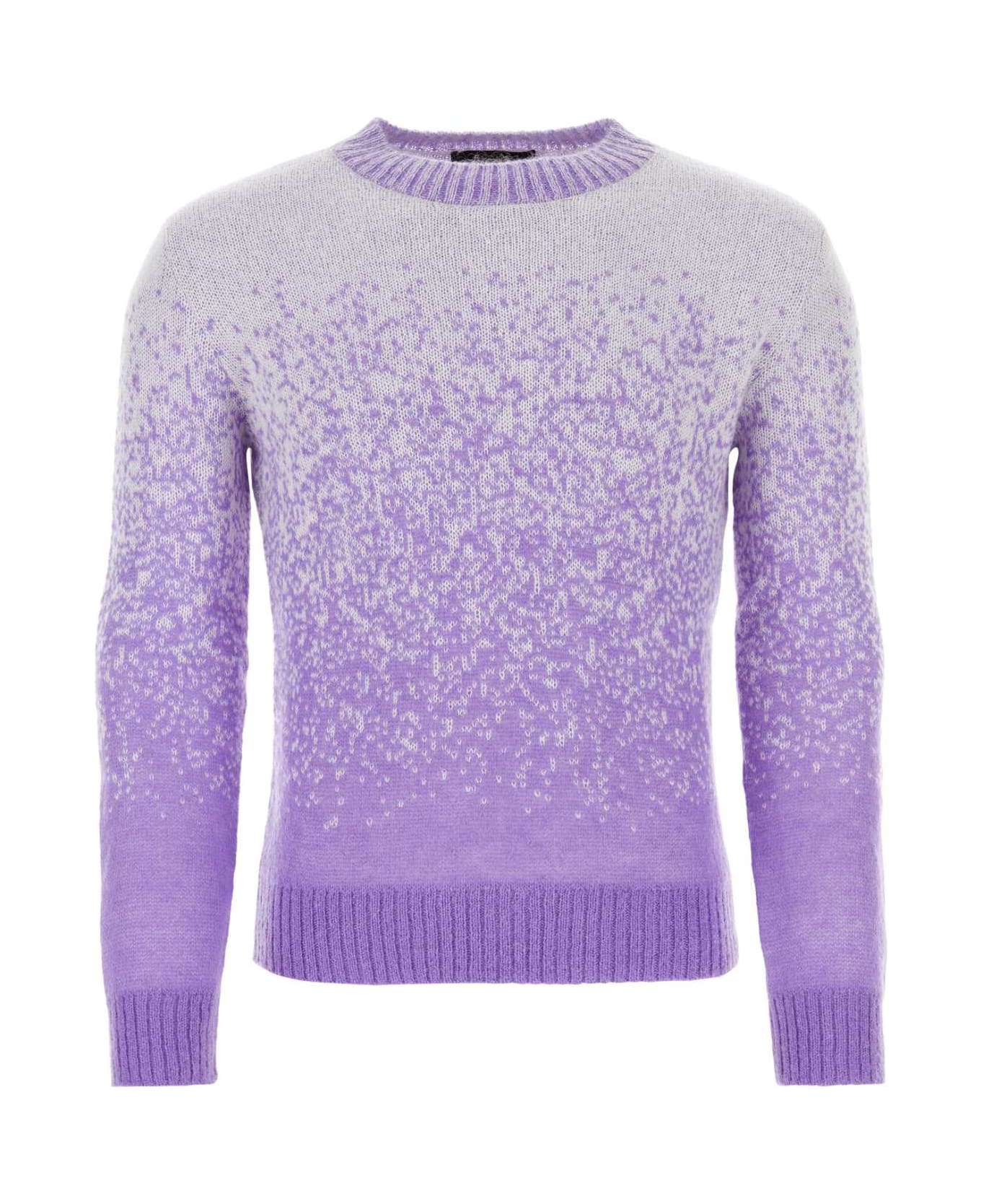 MCM Two-tone Nylon Blend Sweater - DAHLIA PURPLE