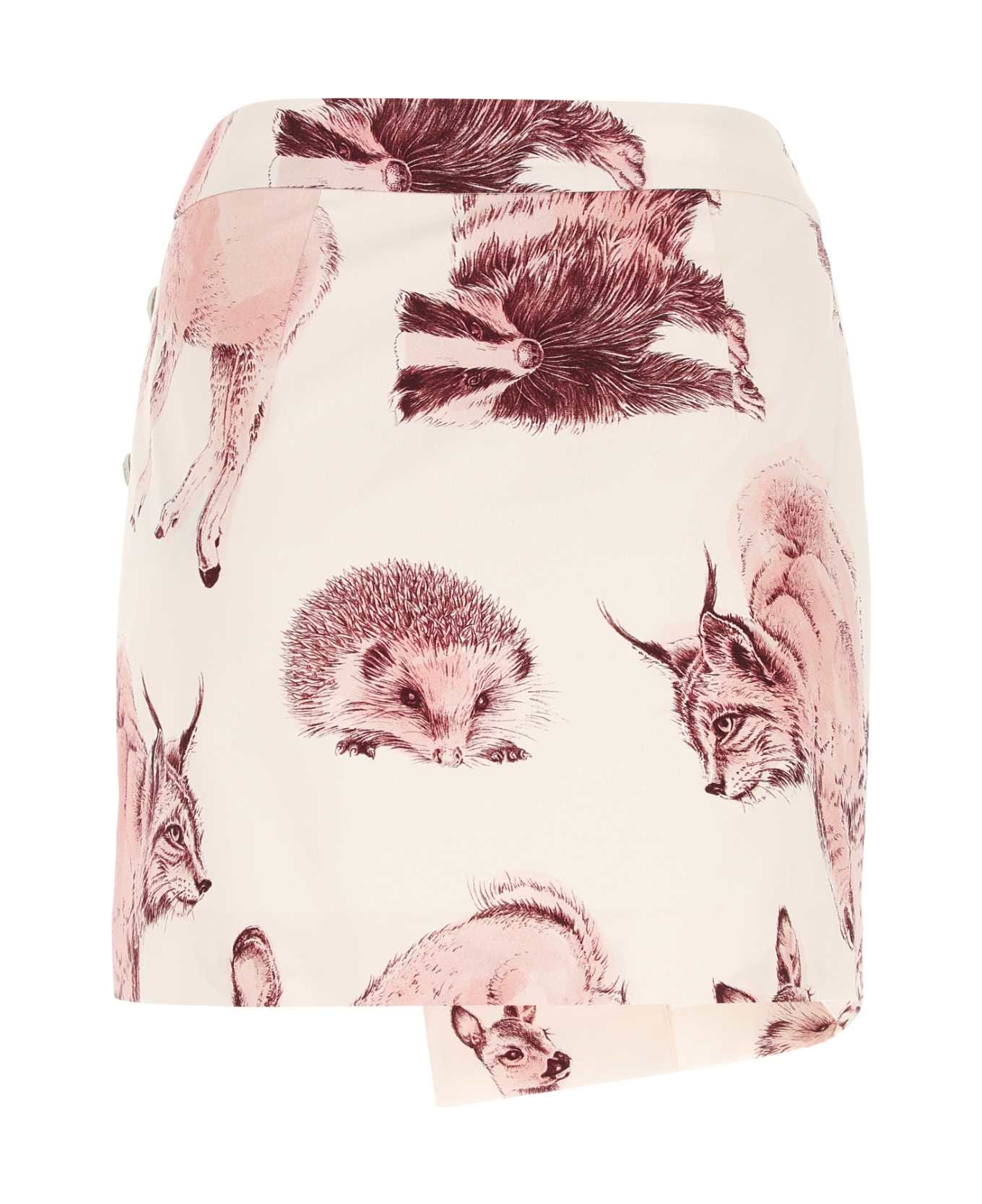 Stella McCartney Printed Cotton Mini Skirt - 5702 スカート