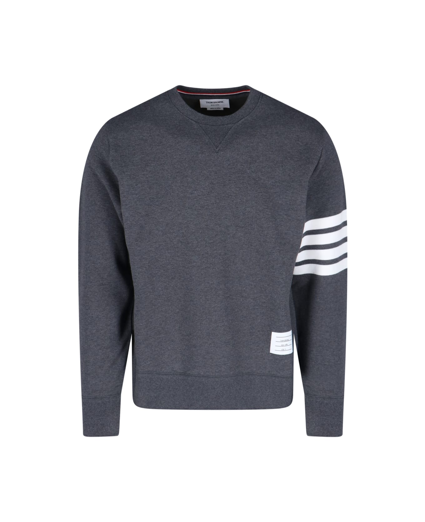 Thom Browne 
4 Bar
 Dark Grey Cotton Sweatshirt - DARK GREY