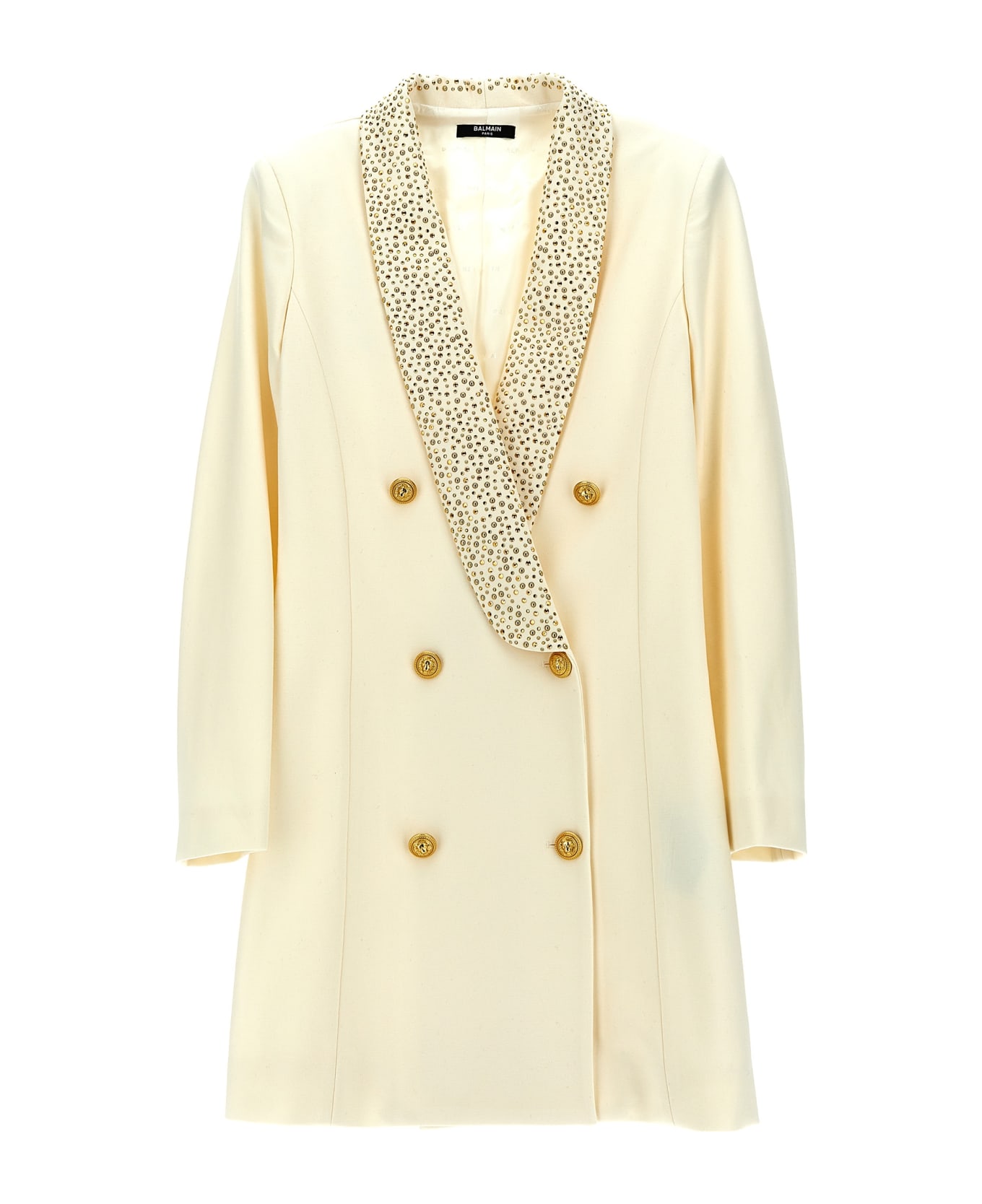Balmain Rhinestone Blazer Dress - White ワンピース＆ドレス