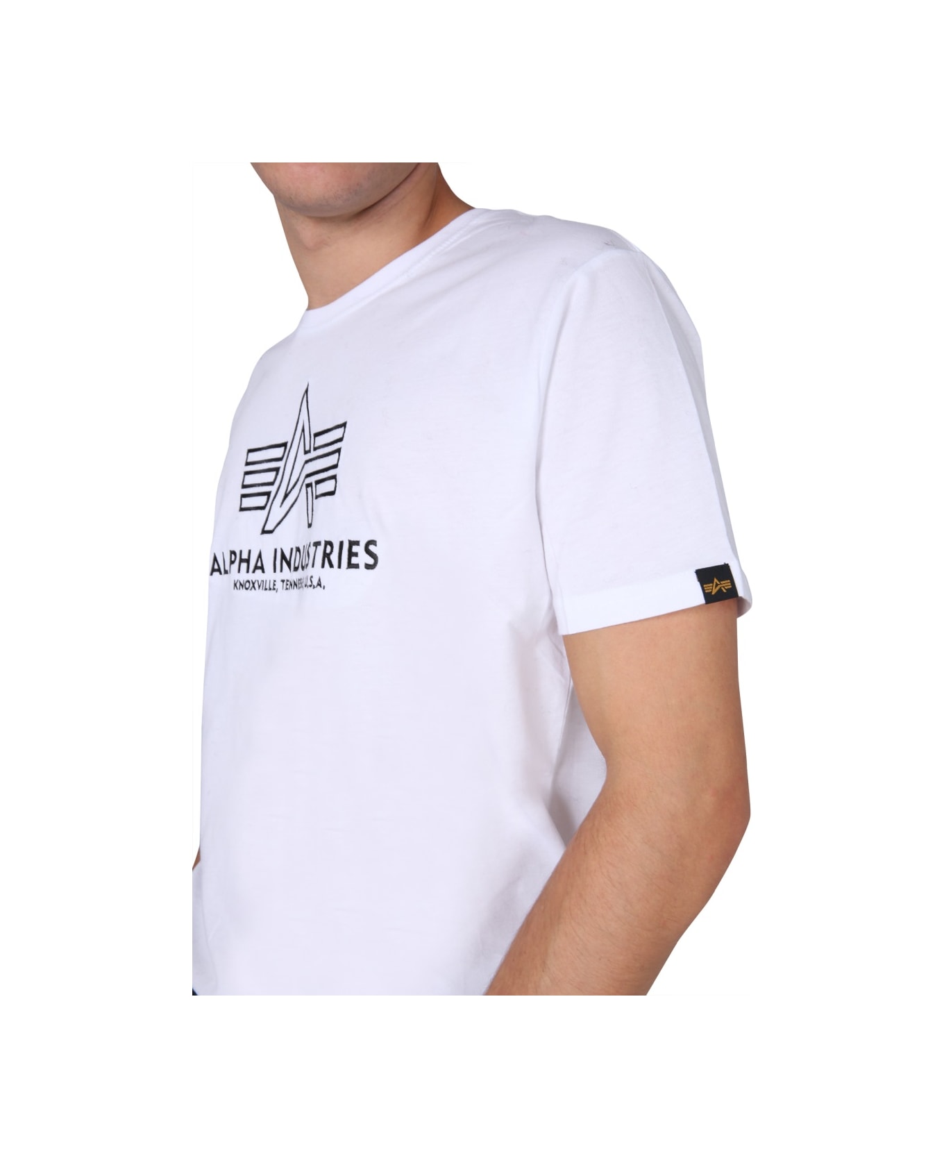 Alpha Industries T-shirt With Embroidered Logo - WHITE