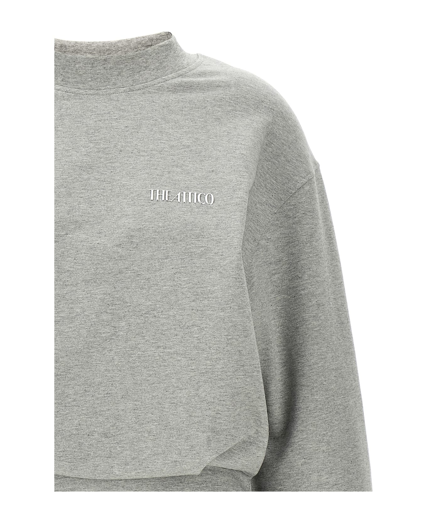 The Attico Draped Mini Dress - Gray