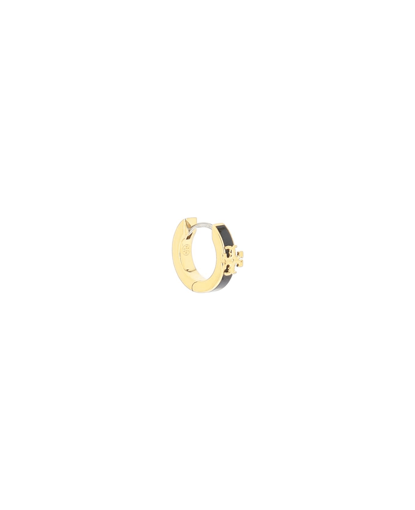 Tory Burch Kira Enamel Huggie Earrings - Gold