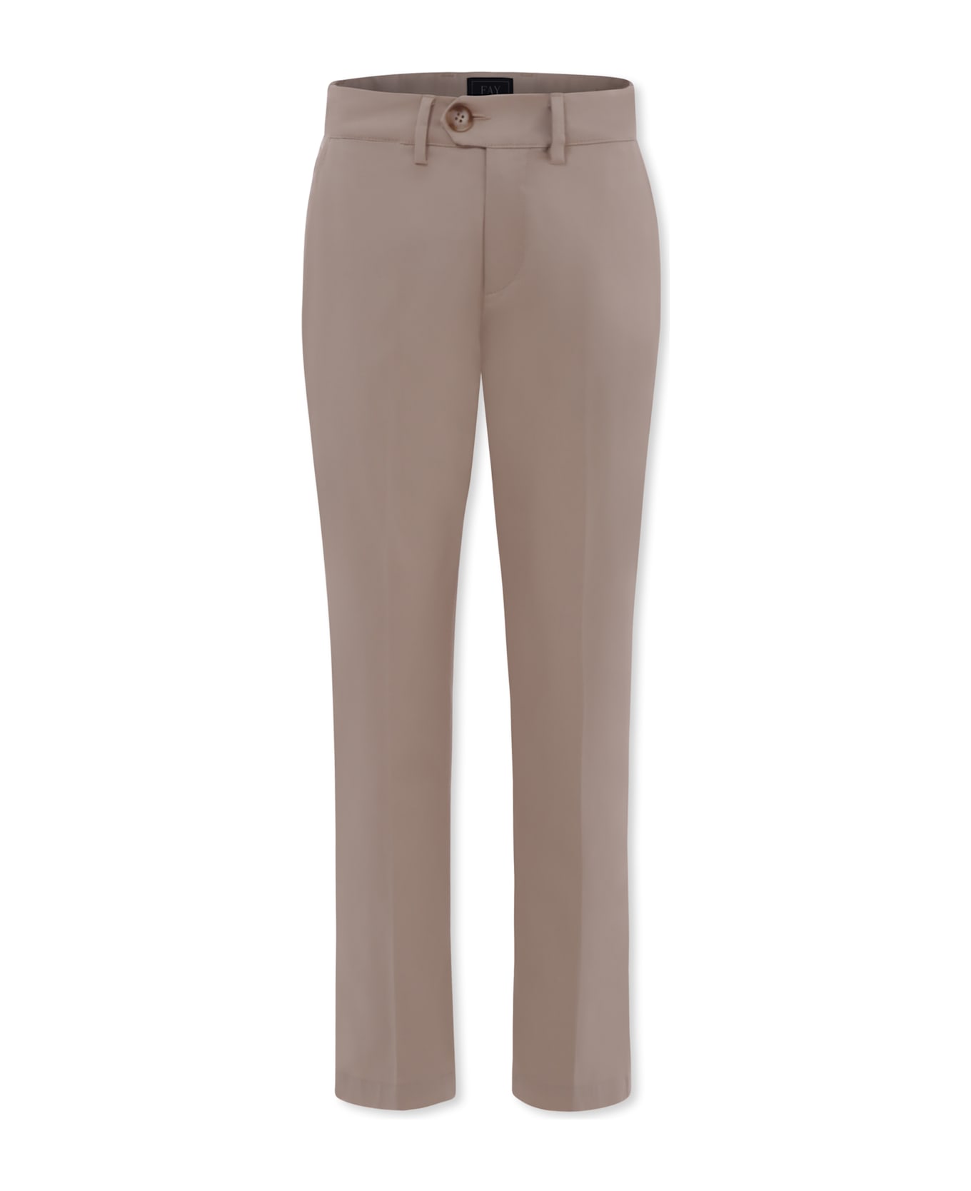 Fay Beige Trousers For Boy With Logo - Beige