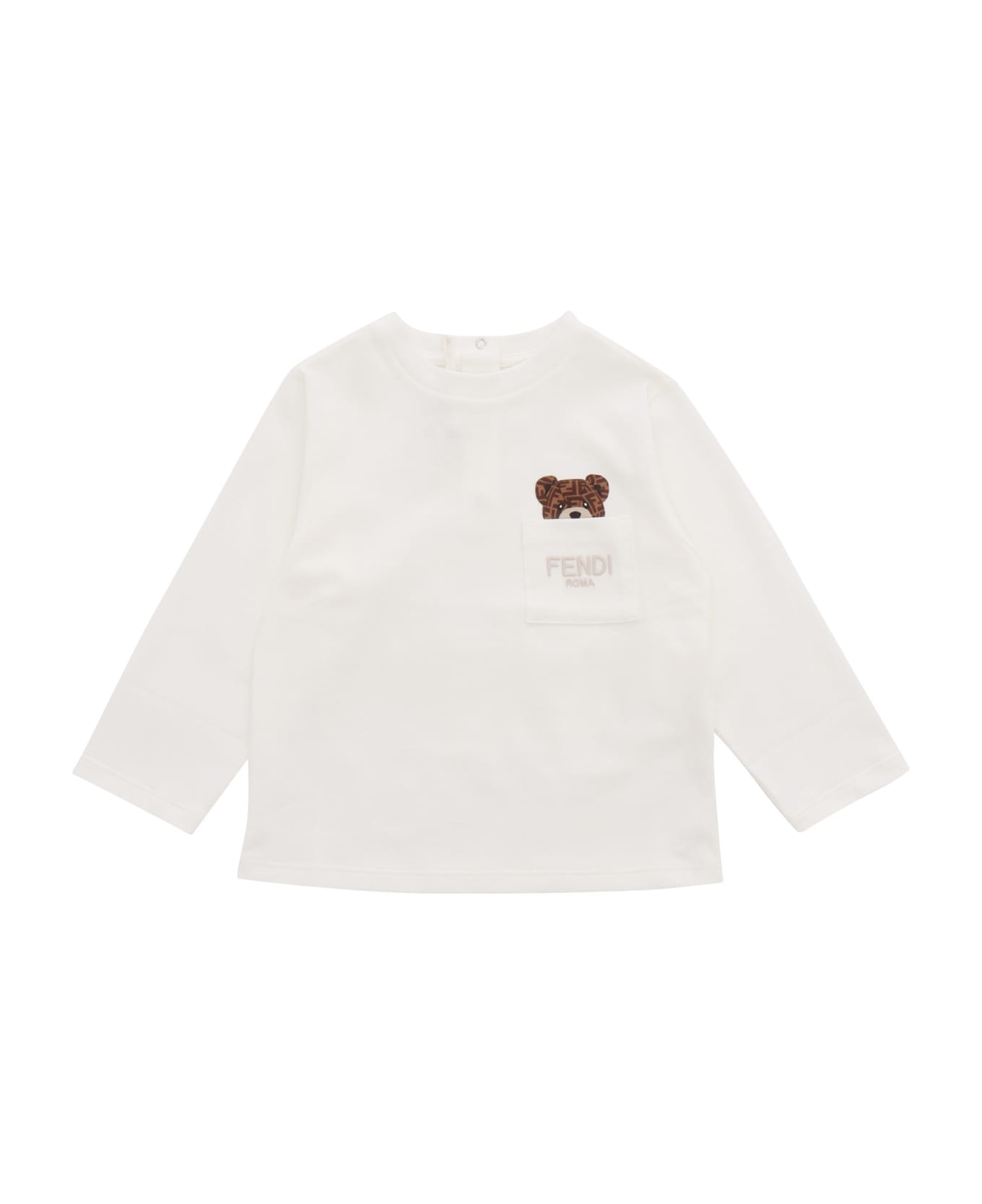 Fendi Jersey Stretch T-shirt - WHITE