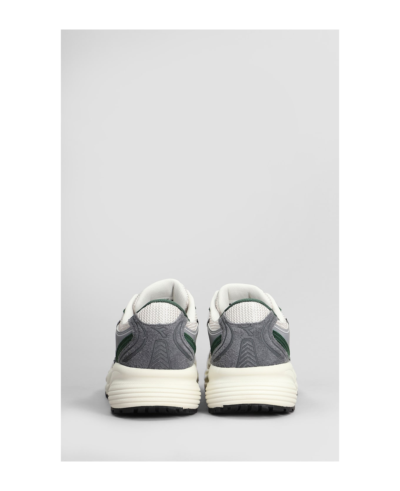 Diadora Mythos Star Sneakers In Grey Suede And Fabric - grey