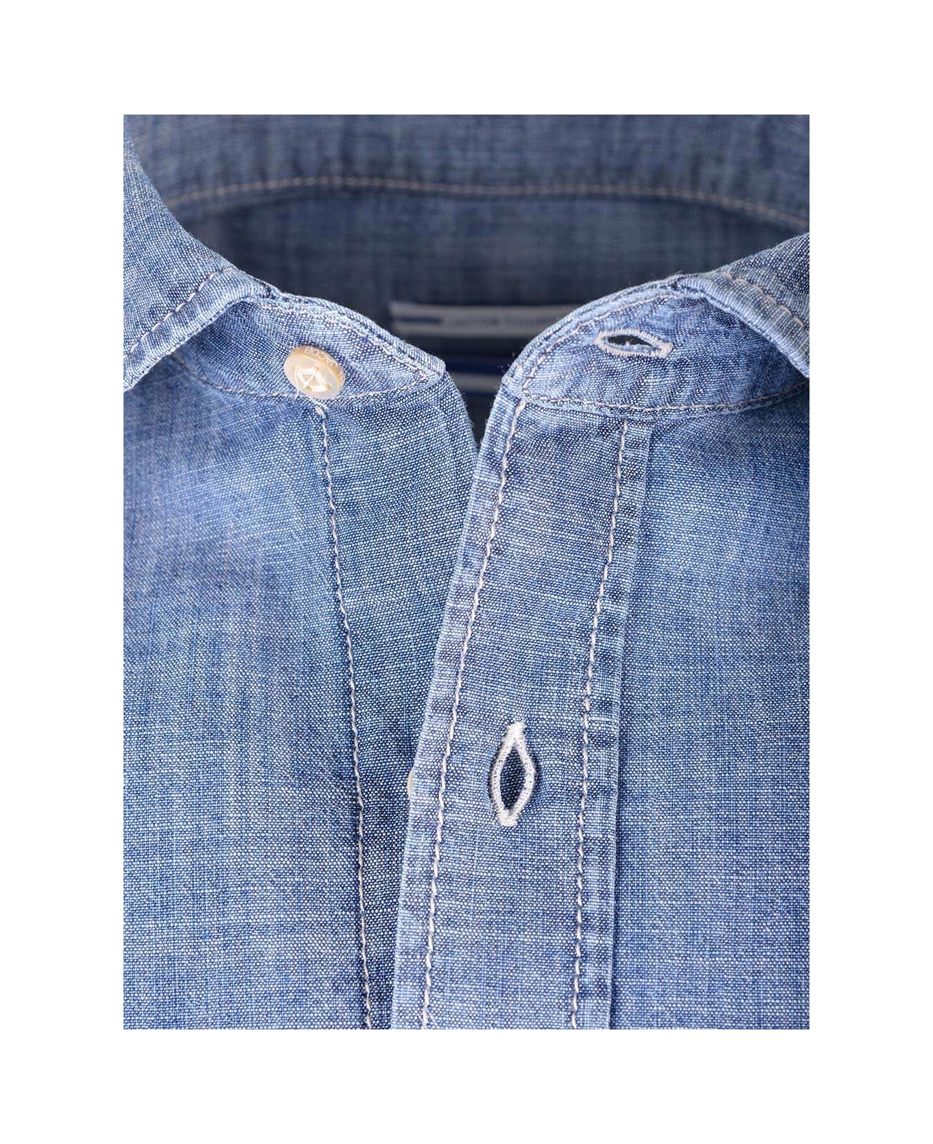Jacob Cohen Chambray Denim Shirt - Blue