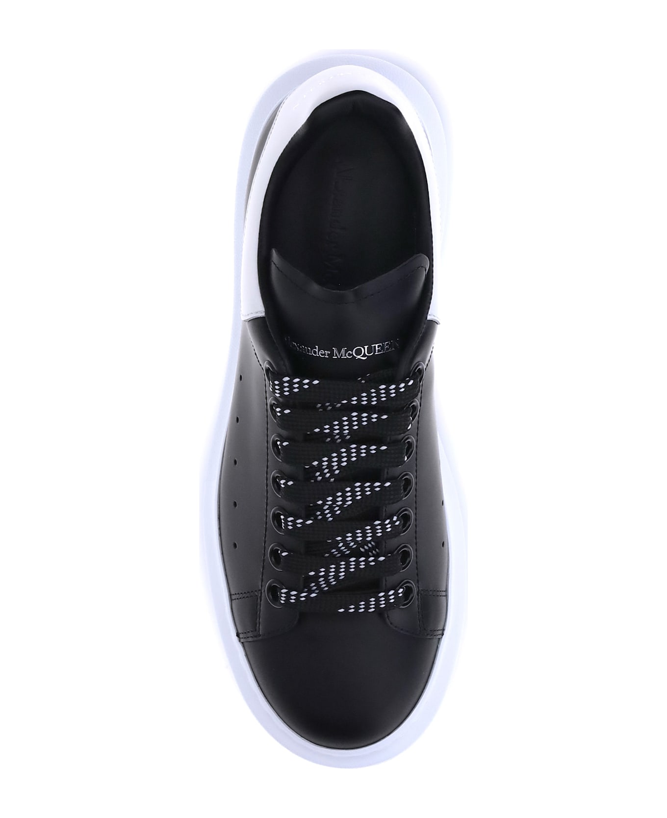 Alexander McQueen Leather Sneakers - BLACKWHITE