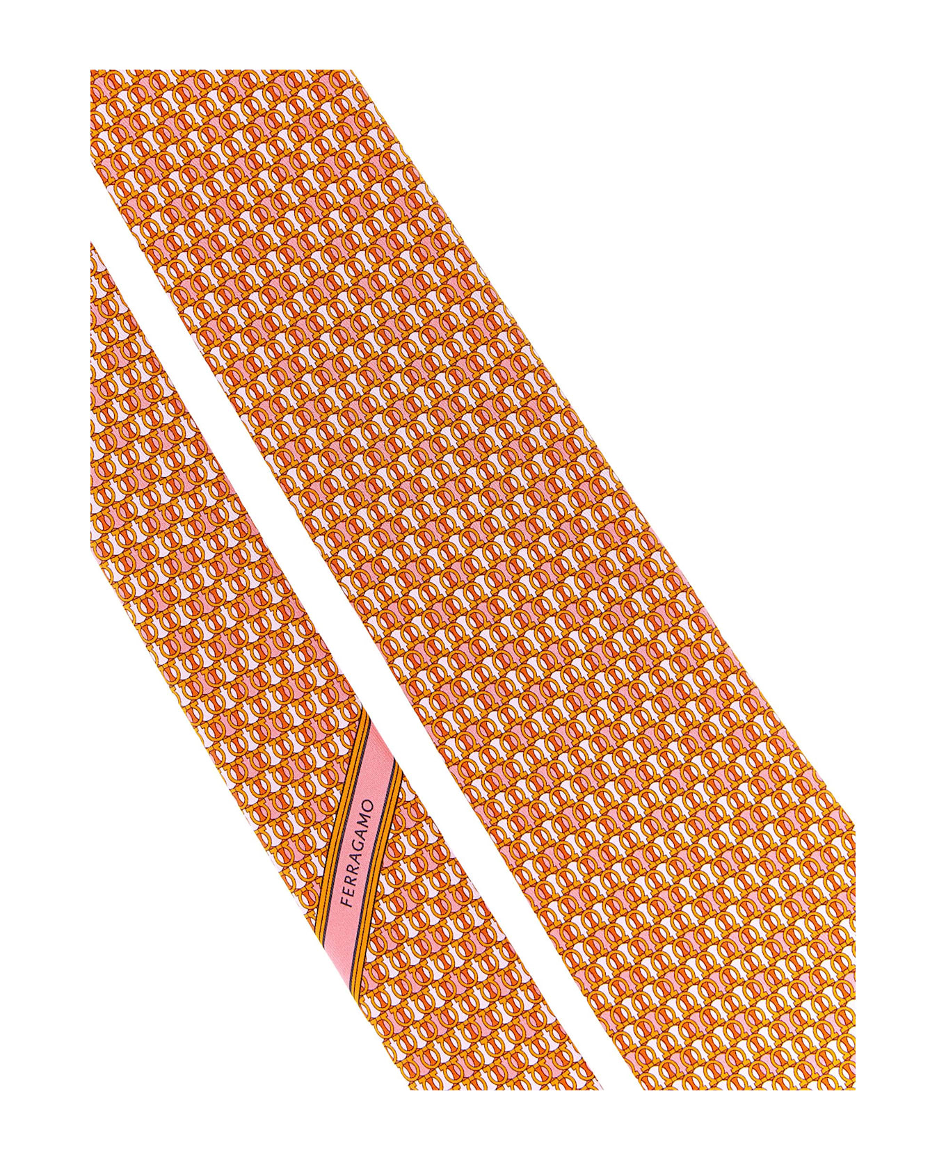 Ferragamo Gancini Polka Dot Print Tie - Orange