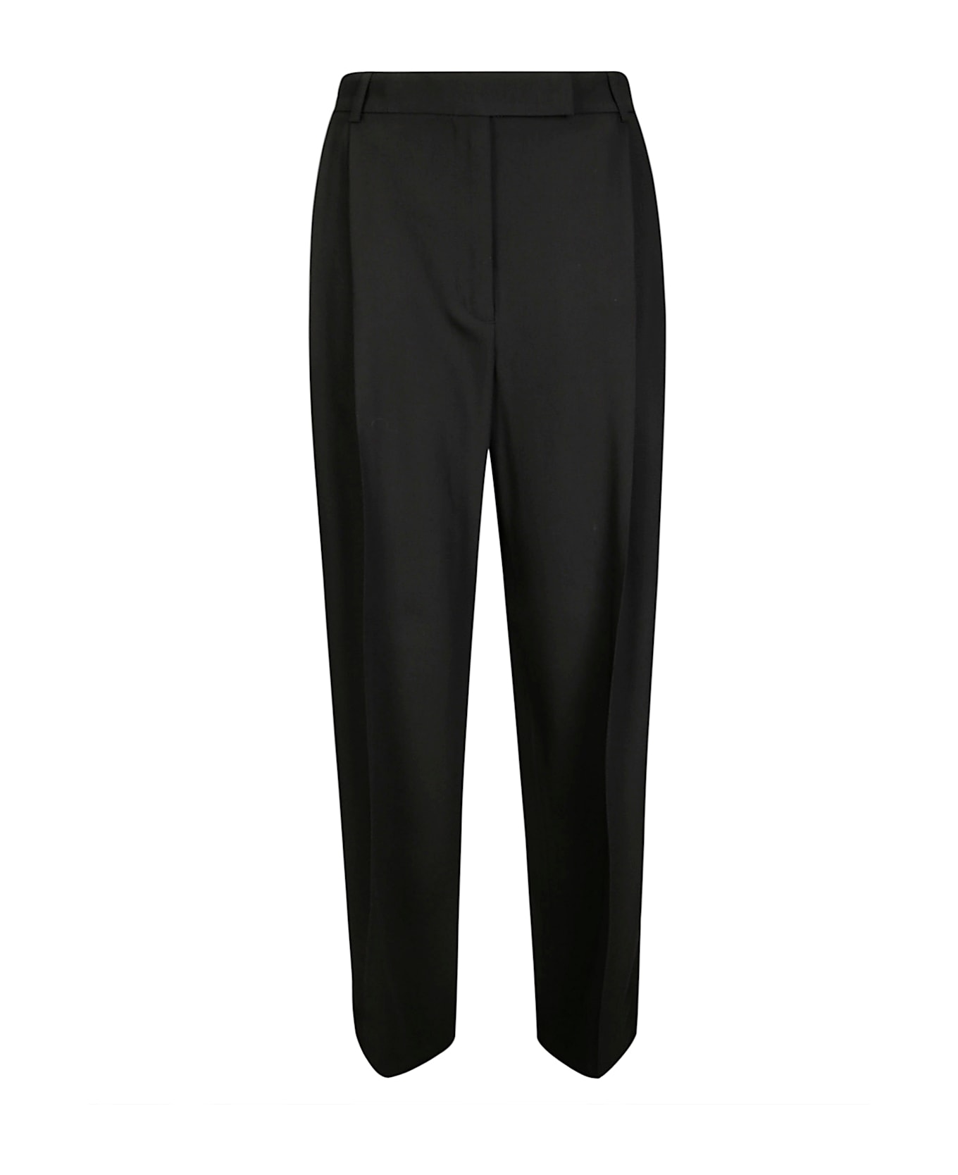 Róhe Mid-waisted Pleated Trousers - Black