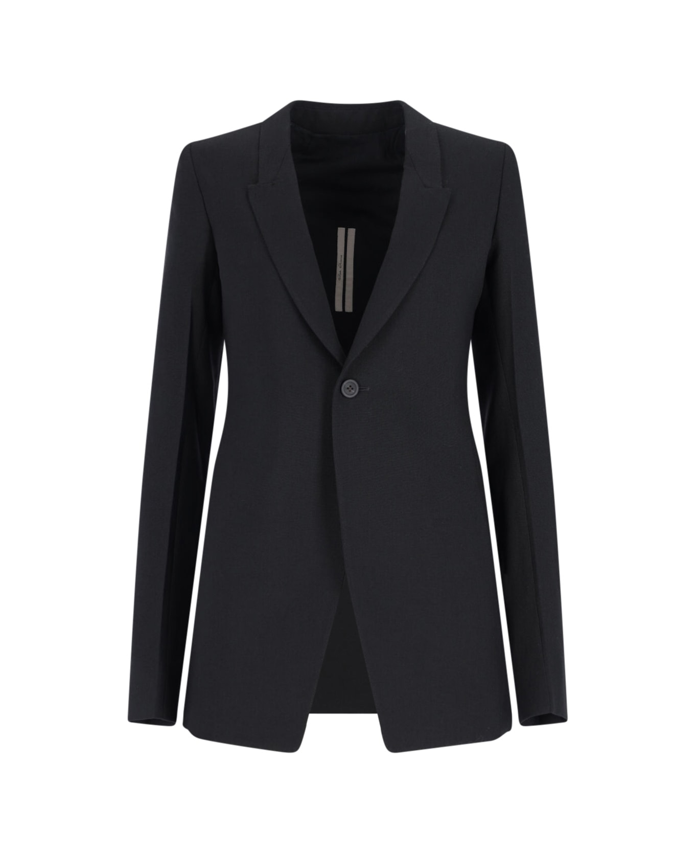 Rick Owens Single-breasted Wool Blazer - Black  
