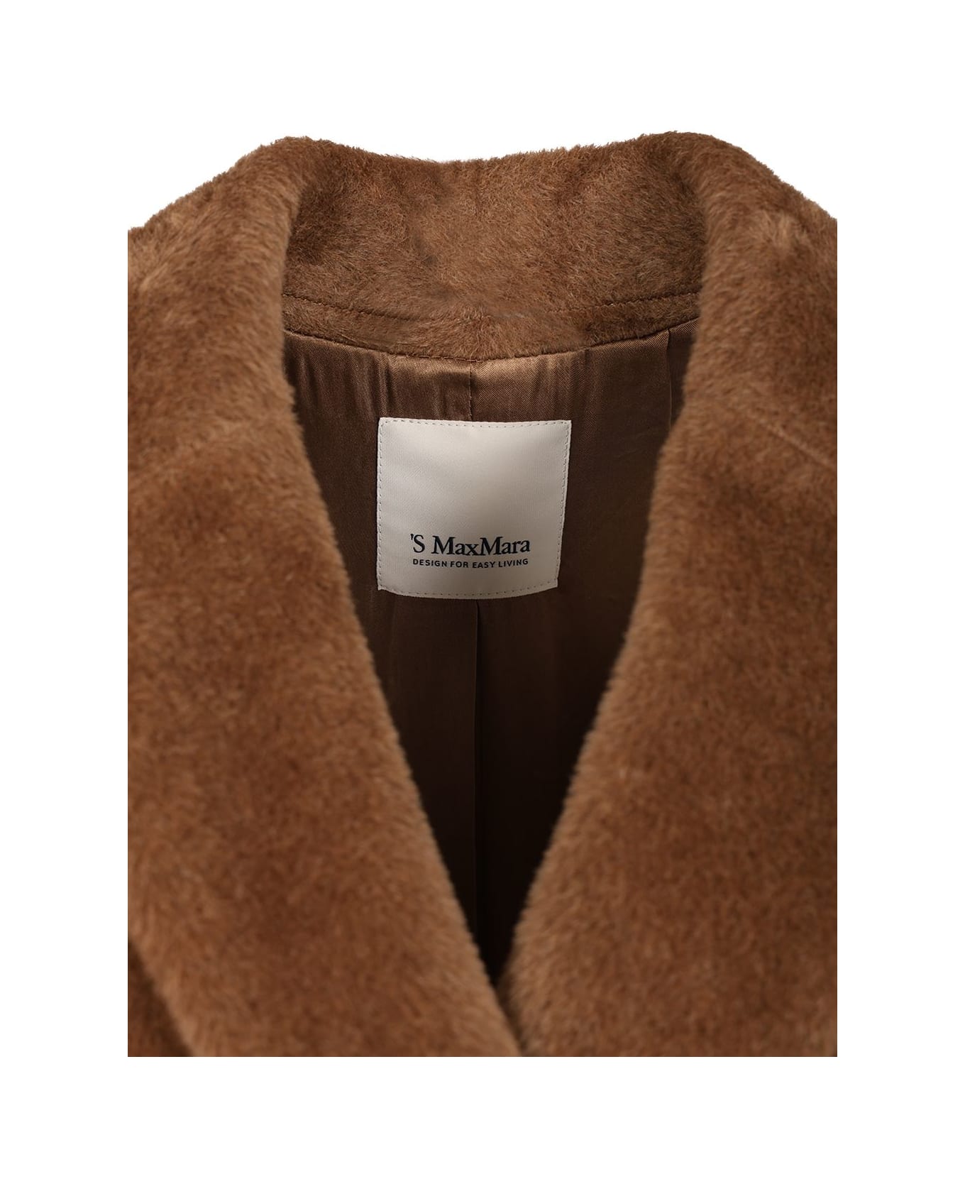 
S Max Mara Wool And Alpaca Midi Coat - BROWN