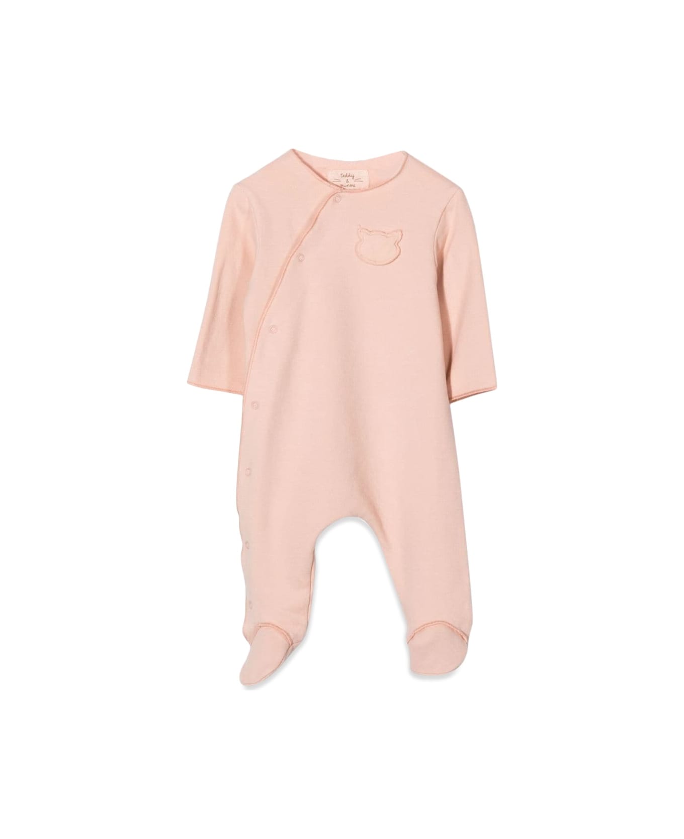 Teddy & Minou Footed Romper - PINK ボディスーツ＆セットアップ