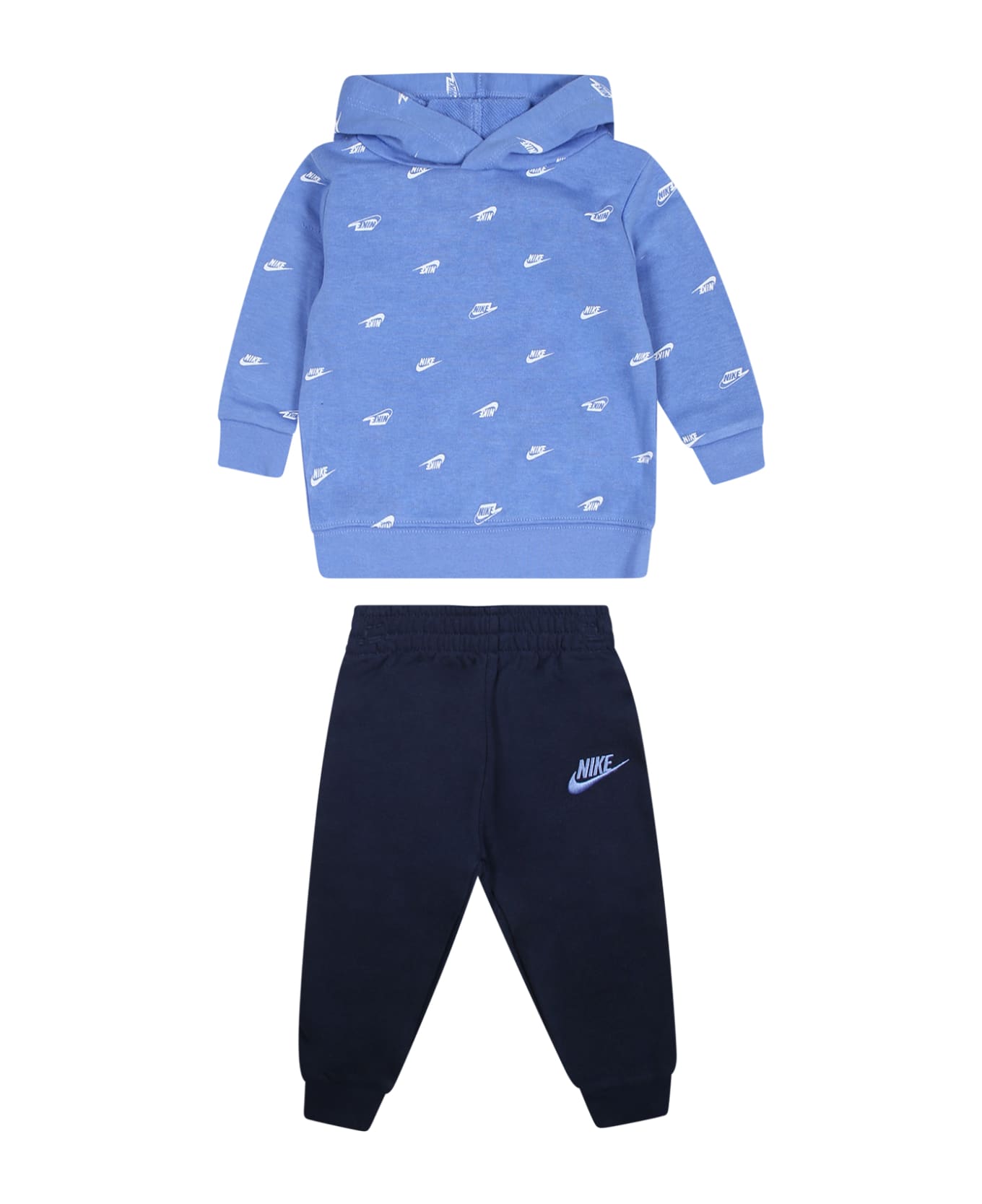 Nike Blue Suit For Baby Boy With Logo - Multicolor ボトムス