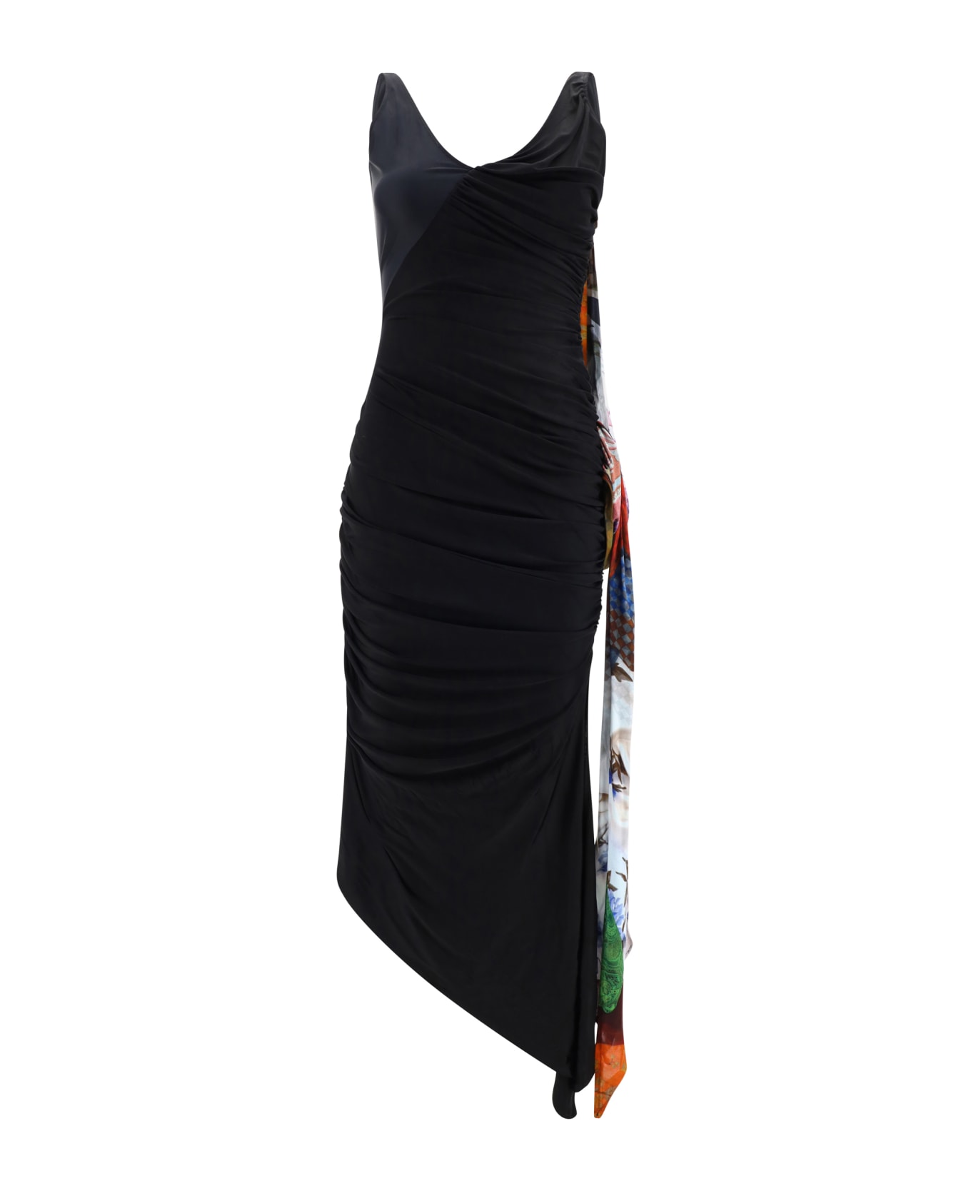 Marine Serre Midi Dress - BLACK ワンピース＆ドレス