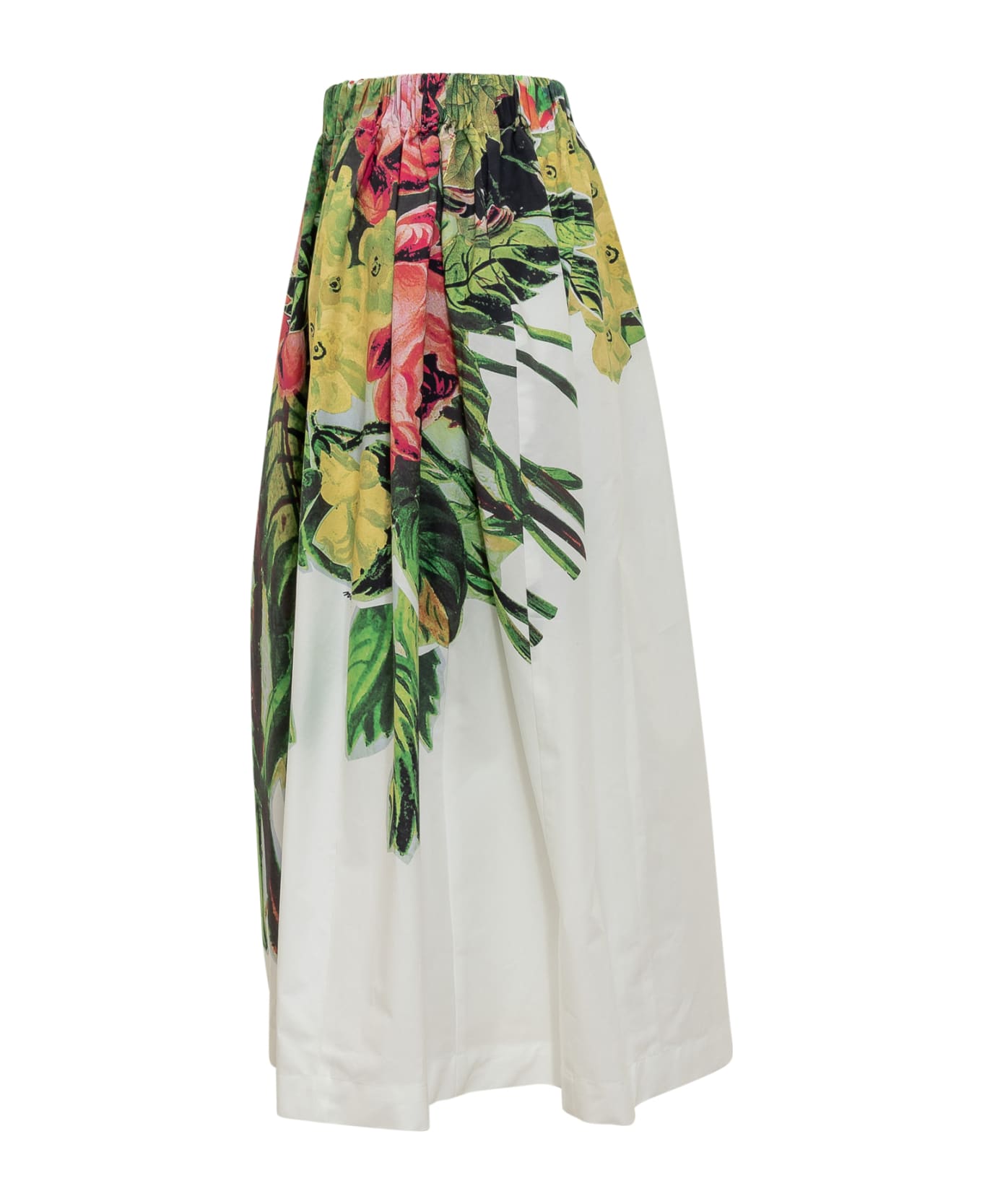 Marni Skirt With Mystical Bloom Print Decoration - ACID GREEN