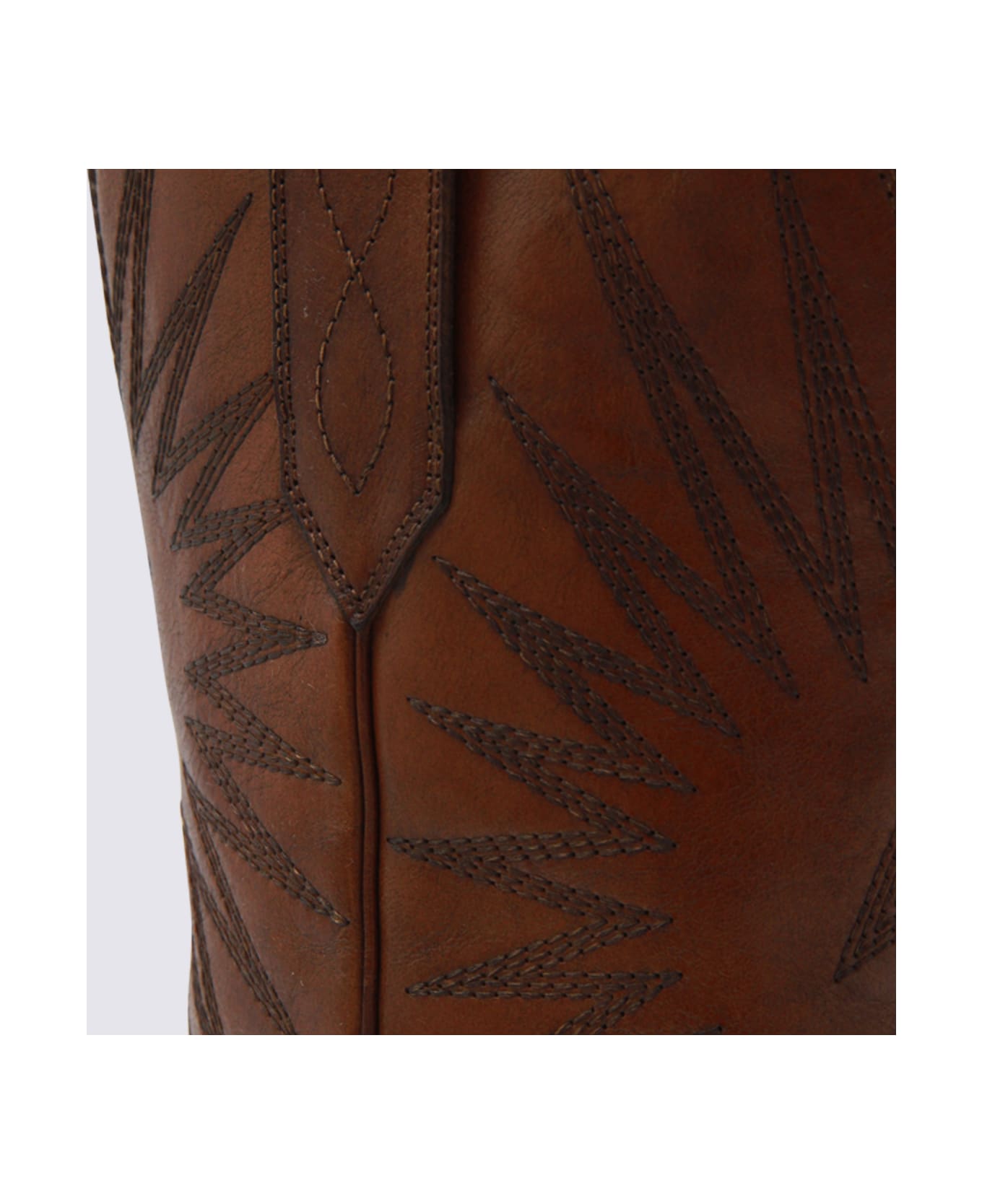 Golden Goose Tan Leather Boots - Brown
