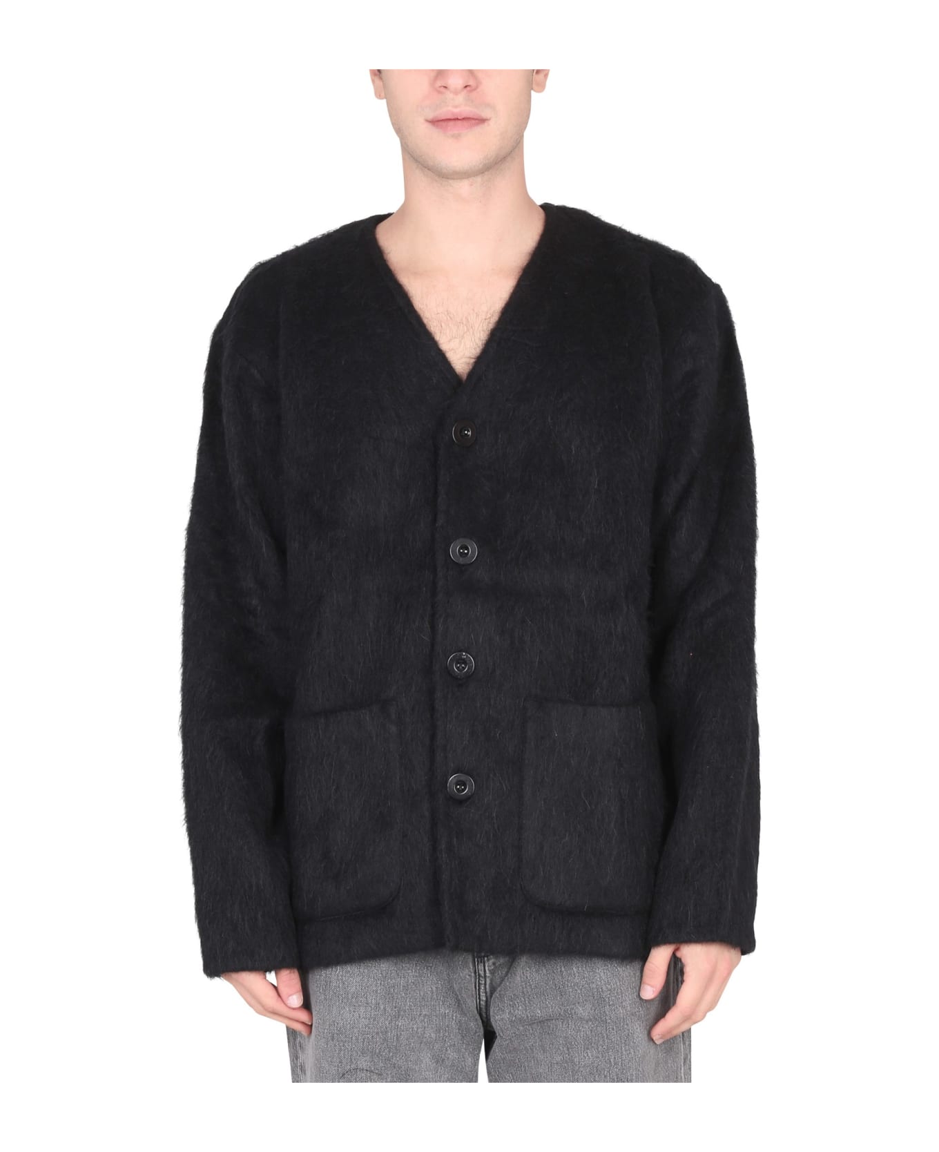 Our Legacy V-neck Cardigan - BLACK カーディガン