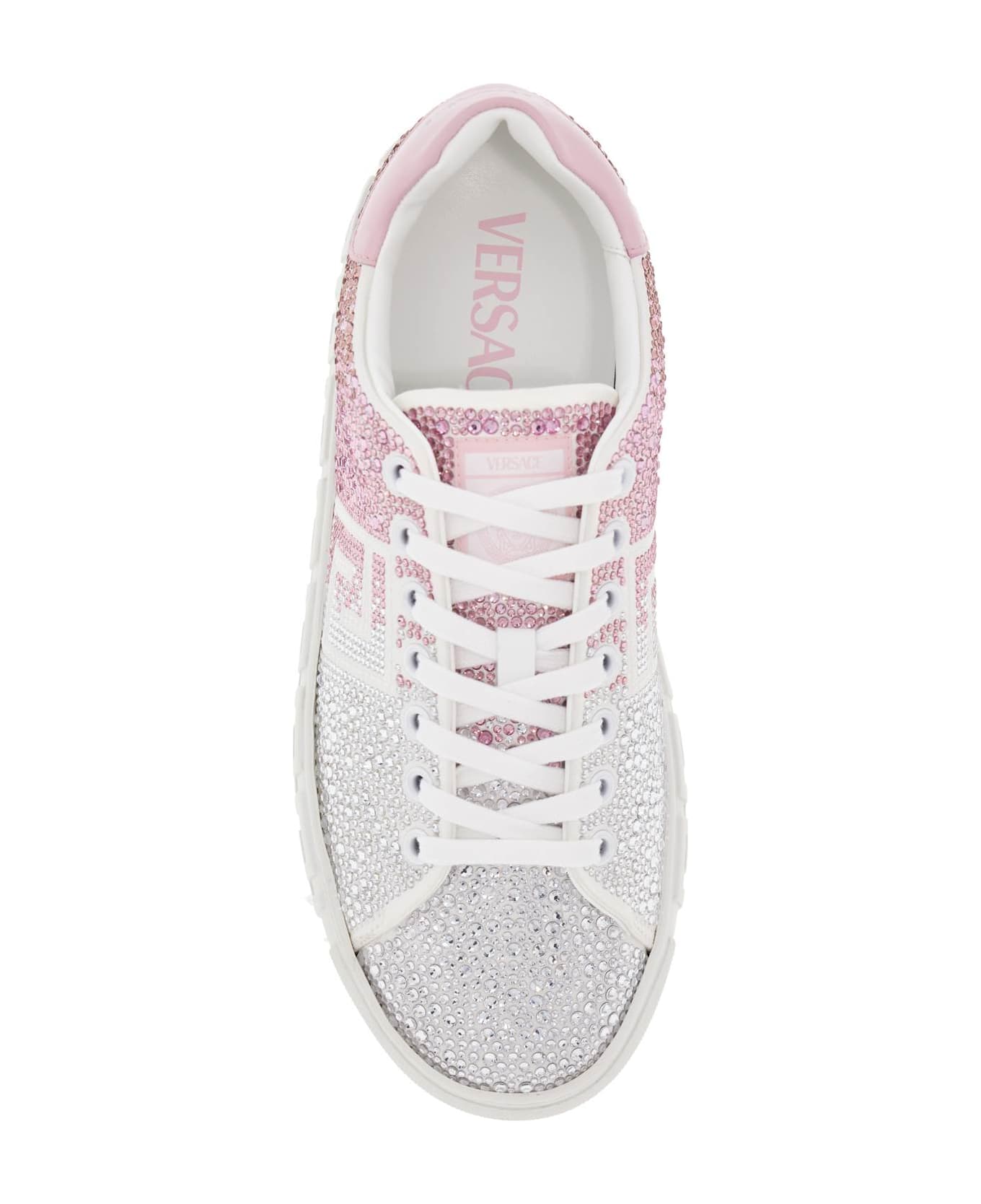 Versace 'greca Sneakers With Gradient - WHITE+PASTEL PINK (Pink)