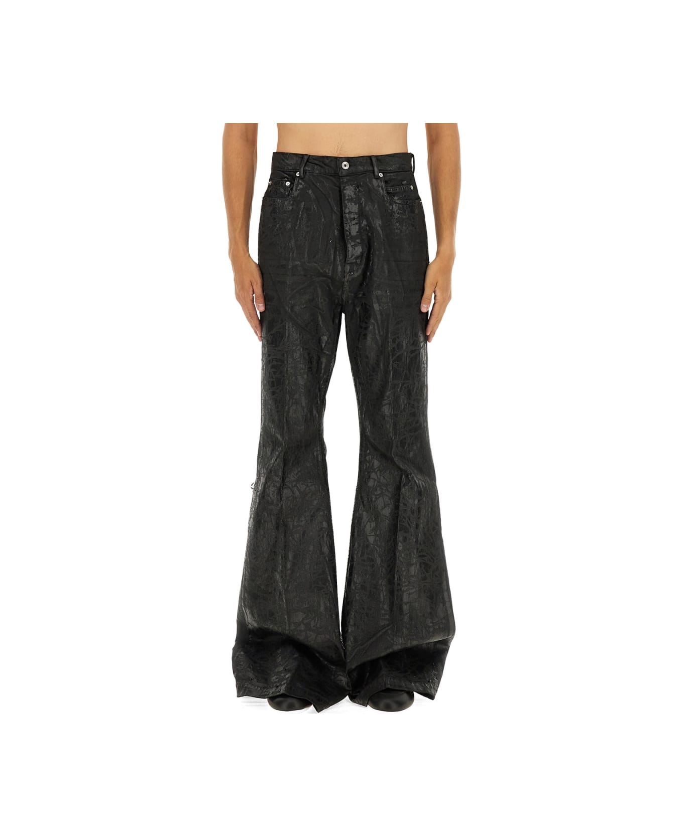 Rick Owens Denim "bolans" Pants - BLACK