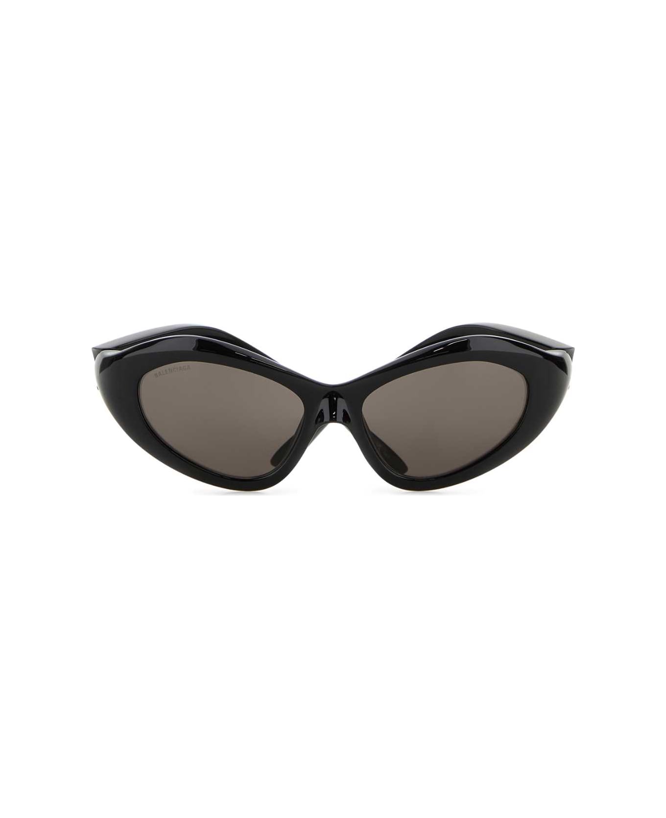Balenciaga Black Nylon Orbit Cat Sunglasses - Black